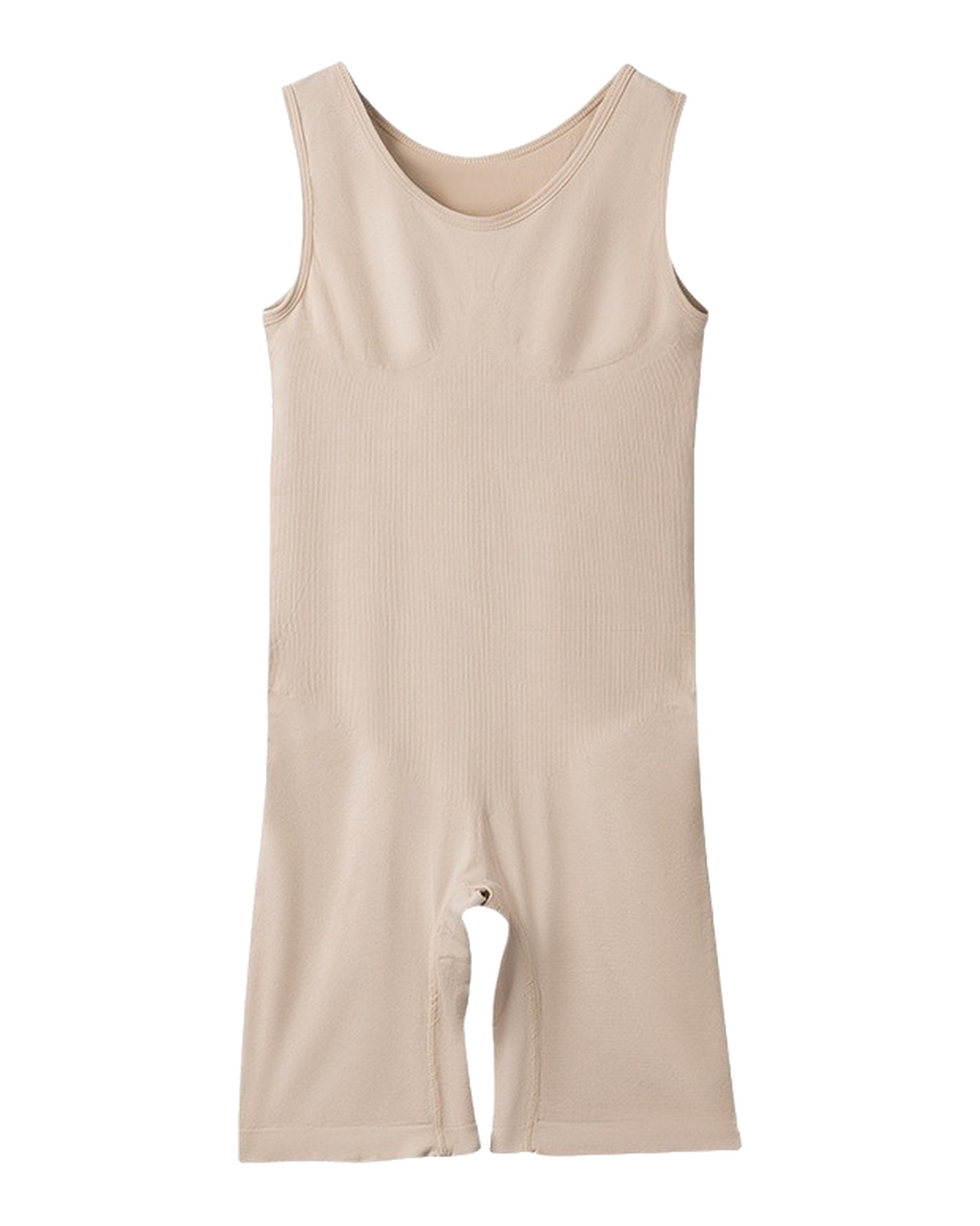 Aafje · Mid-thigh bodysuit shaper — product front (nude)