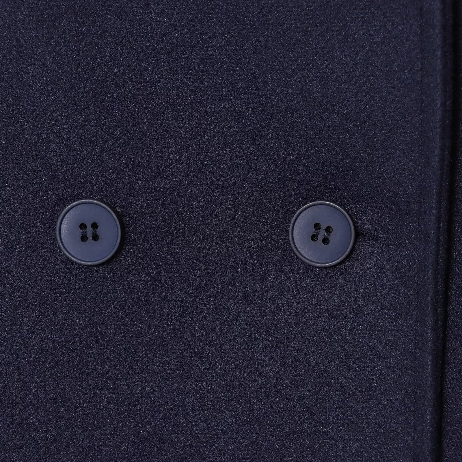 Aleida navy wool coat — double-breasted buttons and wool fabric detail, product photo