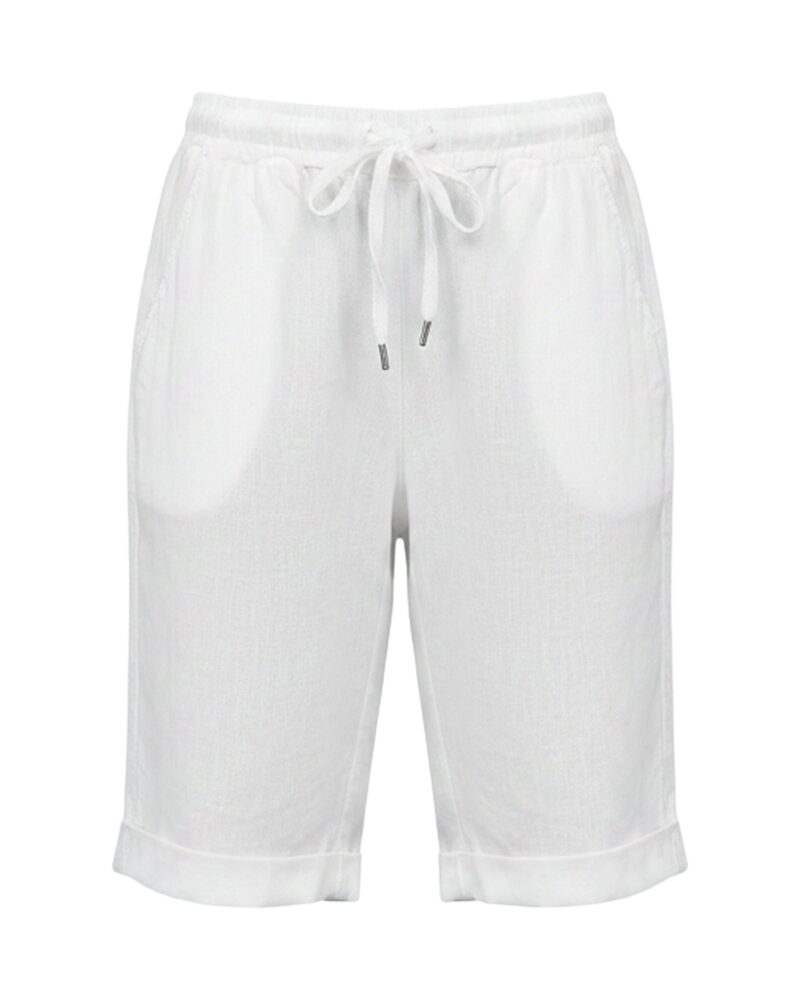 Baukje · Relaxed linen bermuda shorts — product front (AI visualisation)