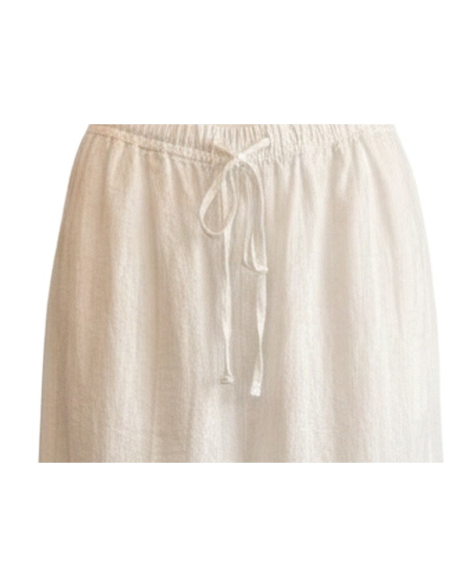 Bregtje high-waist linen wide-leg trousers — drawstring waistband detail