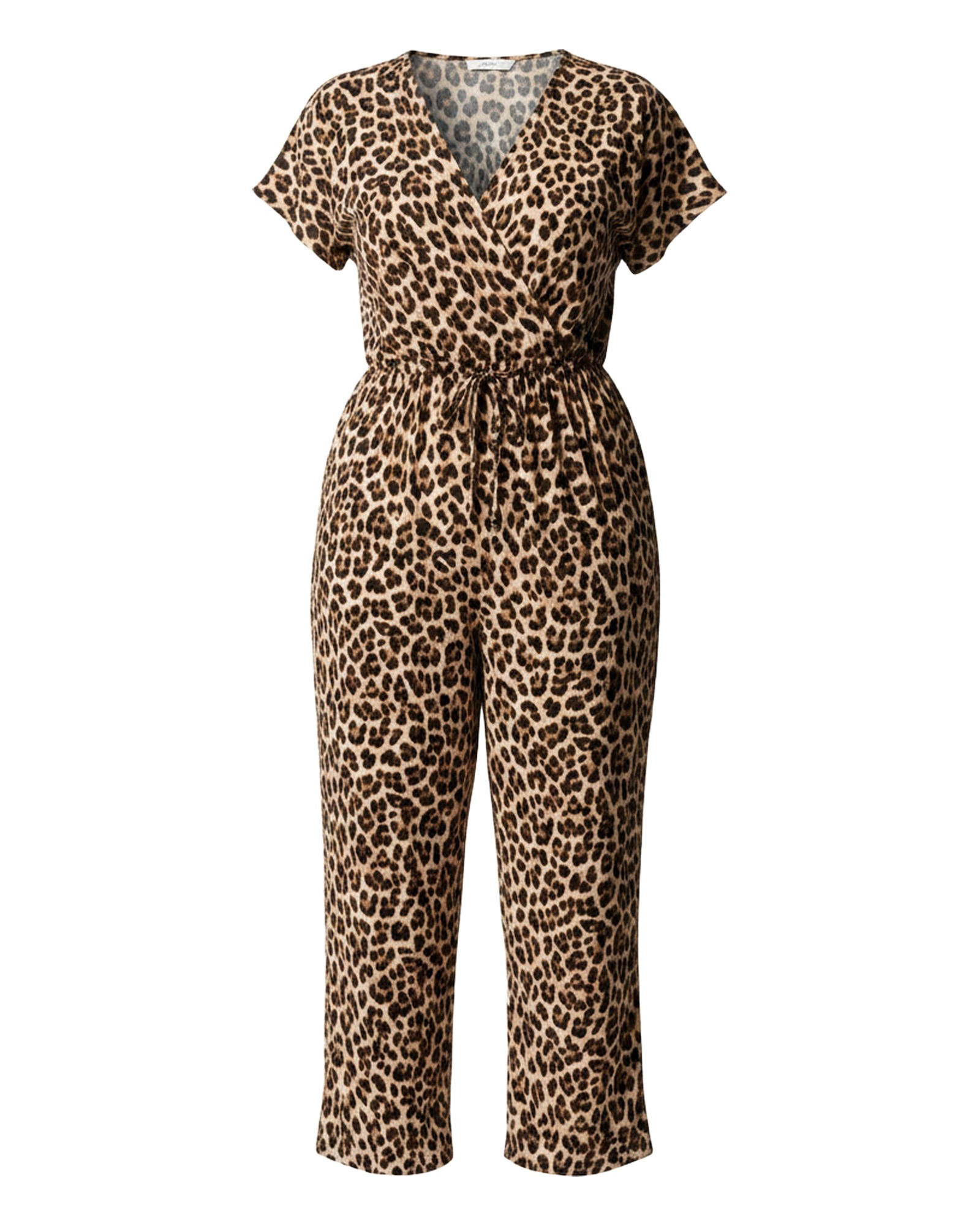 Brenda Animal Print Flutter Sleeve Jumpsuit — productvooraanzicht
