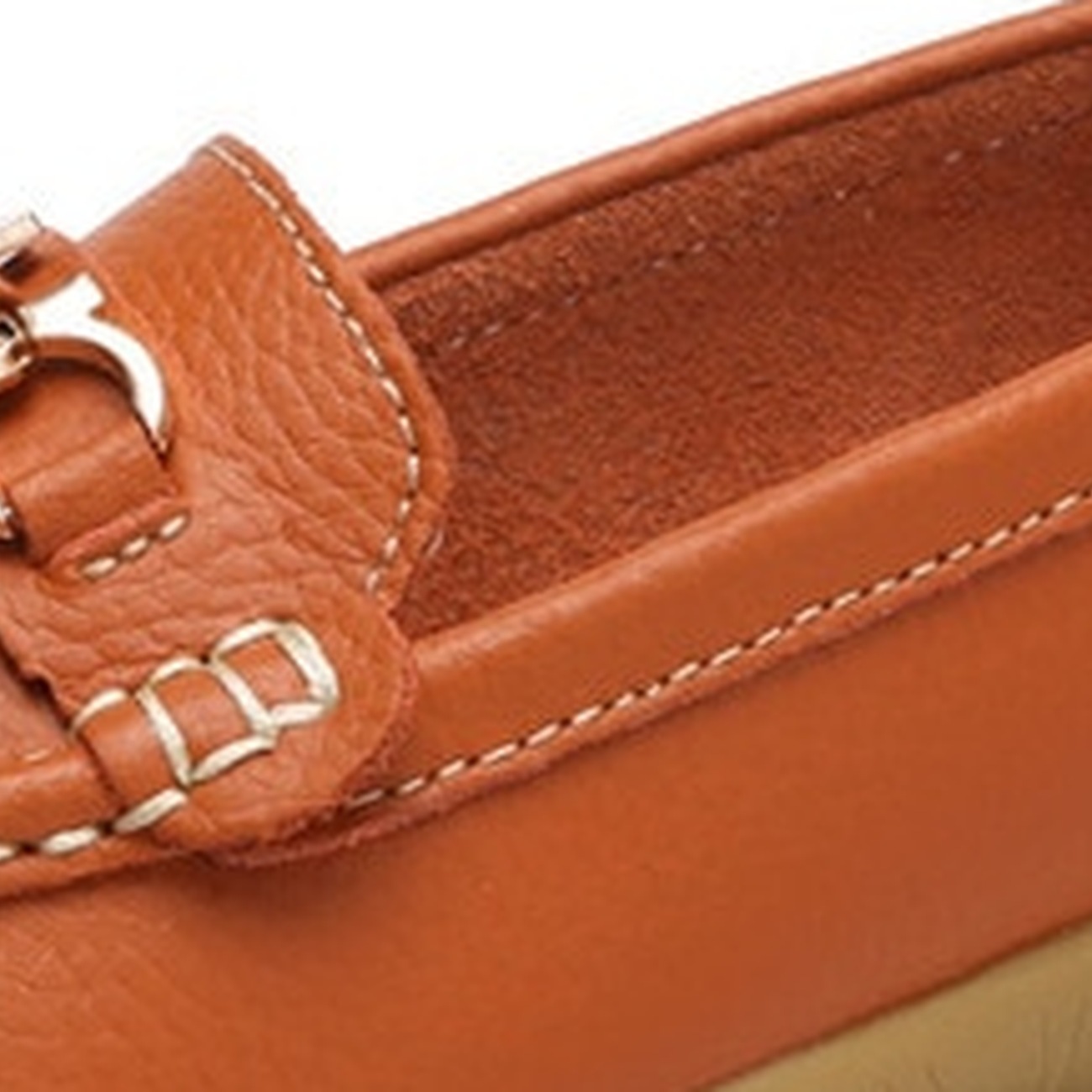 Cootje · Leather tassel moccasin — fabric detail
