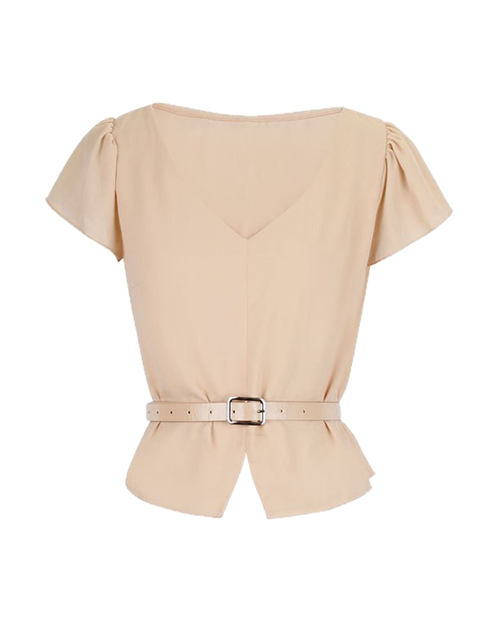Daphne · V-neck top with waist detail — product front