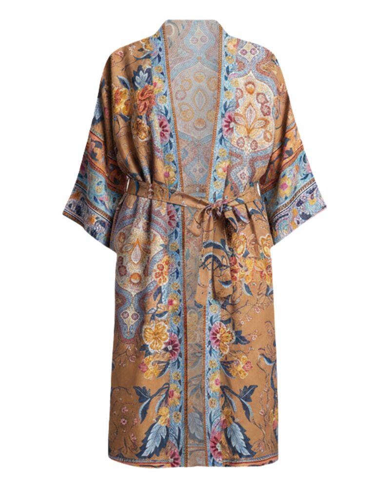 Diede Printed Kimono Robe — Produkt Vorderansicht (KI-Visualisierung)
