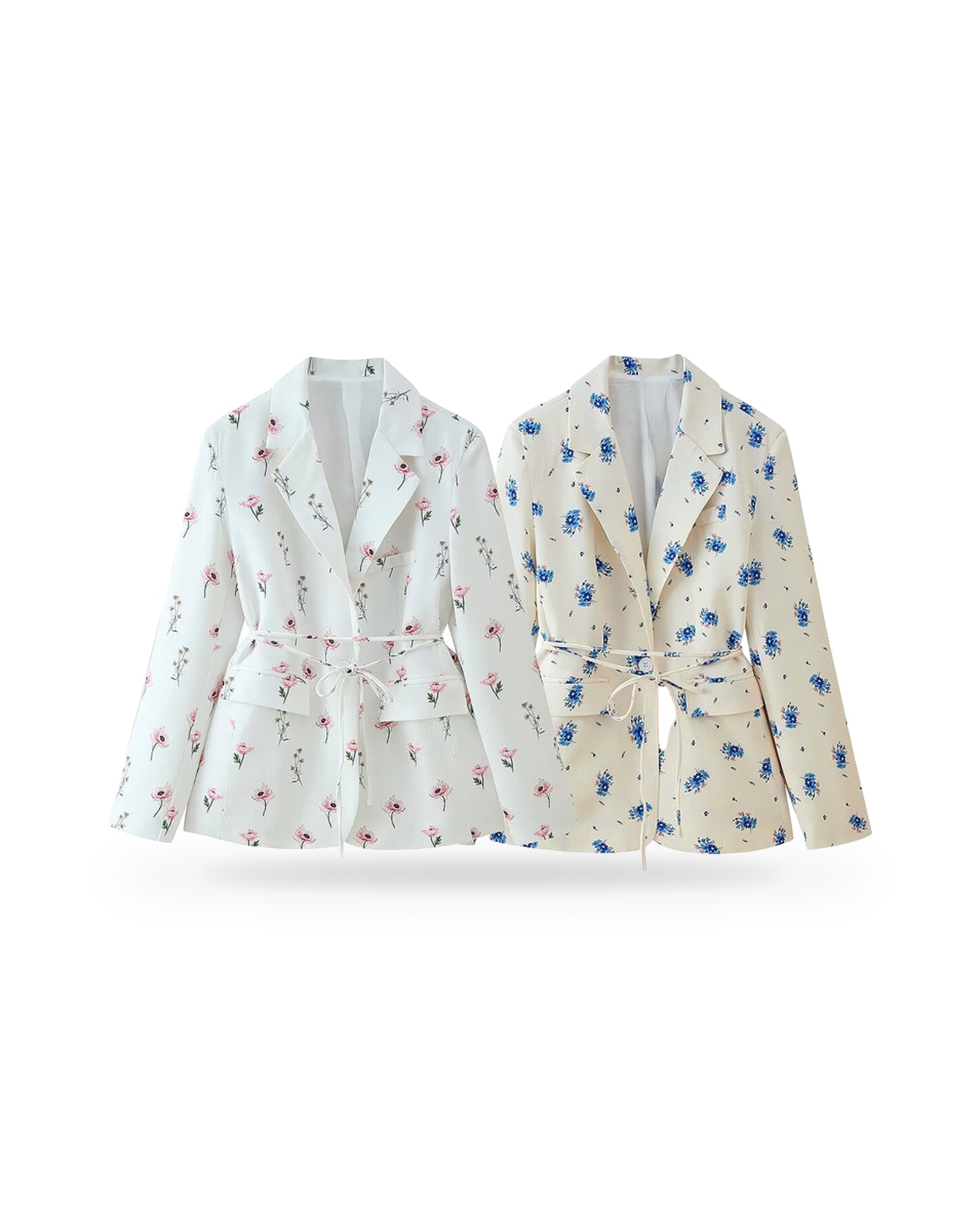 Dorothea · Printed belted blazer — product photo