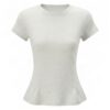 Eline · Round-neck short-sleeve cotton tee — product front (AI visualisation)