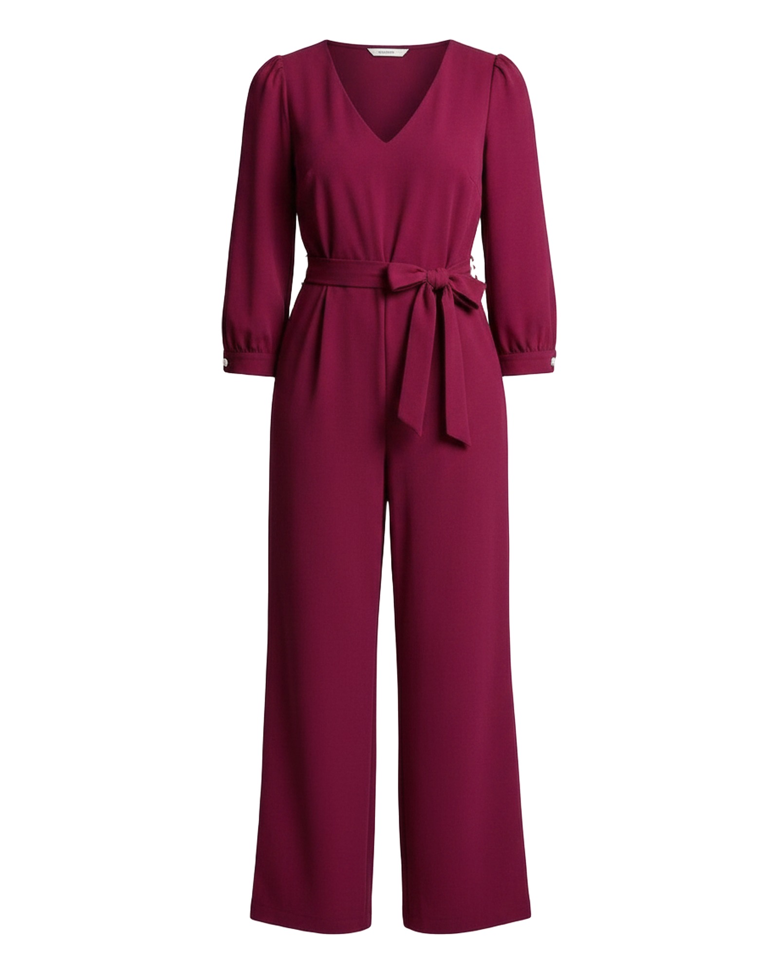 Esther Tie Waist V Neck Jumpsuit — Produkt Vorderansicht