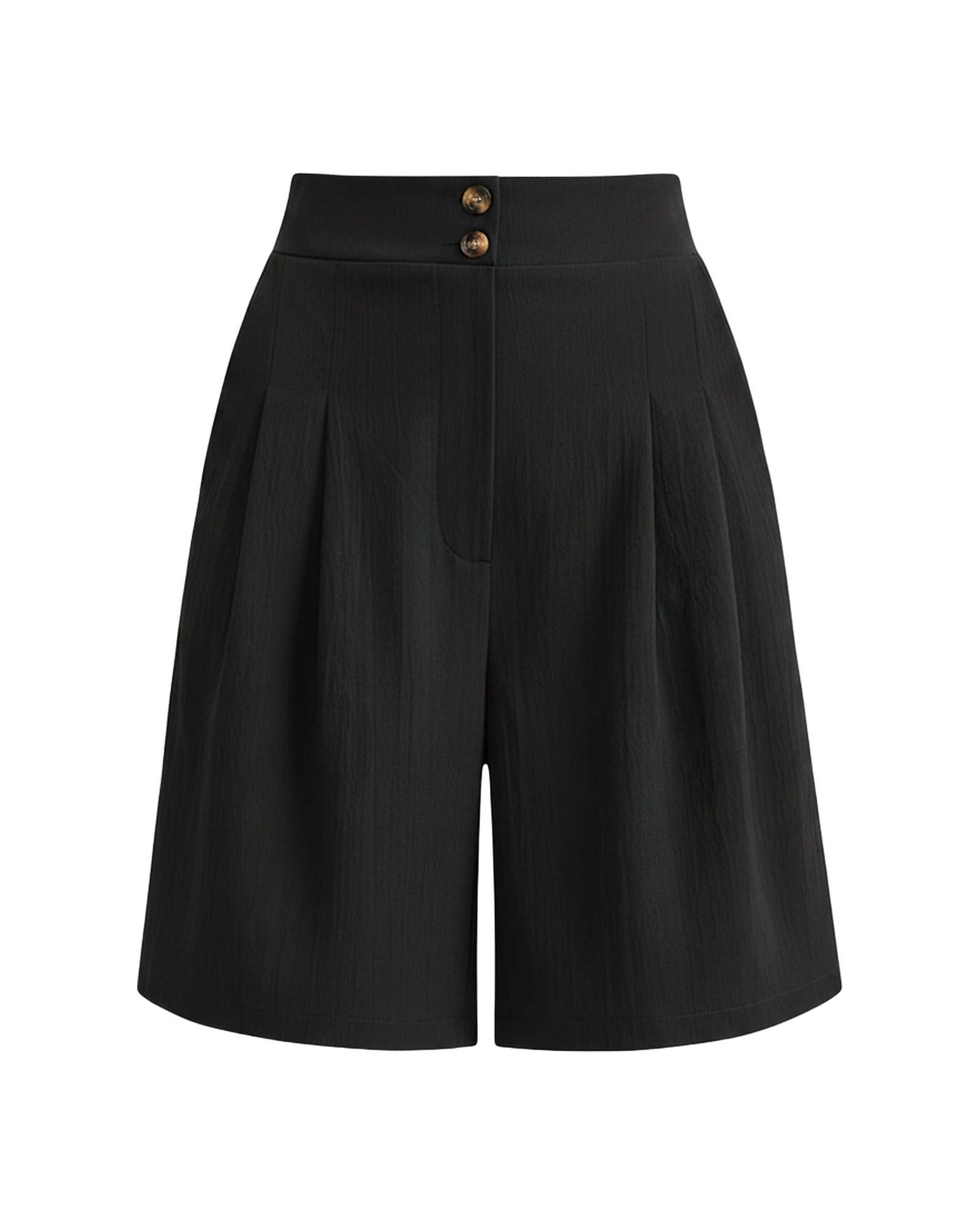 Froukje · Getailleerde wijde nette short — productvooraanzicht (AI-visualisatie)