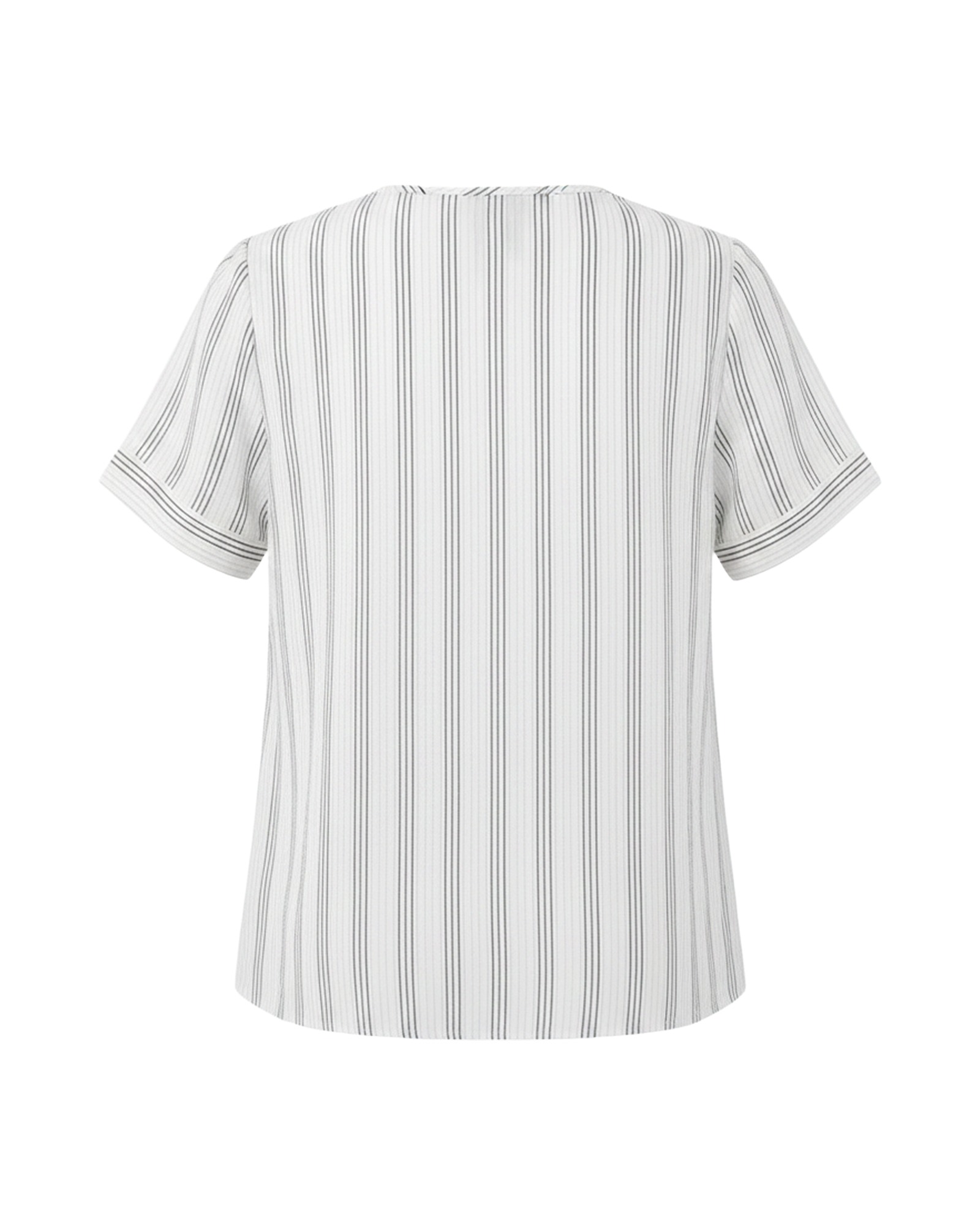 Gerda · Striped cotton-linen blouse — product back (AI visualisation)