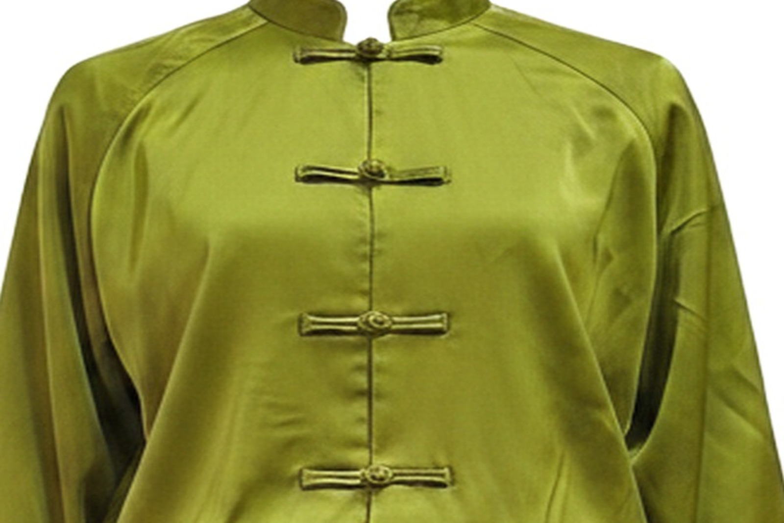 Gerdien satin shirt jacket and trouser set — stofdetail (AI-visualisatie)