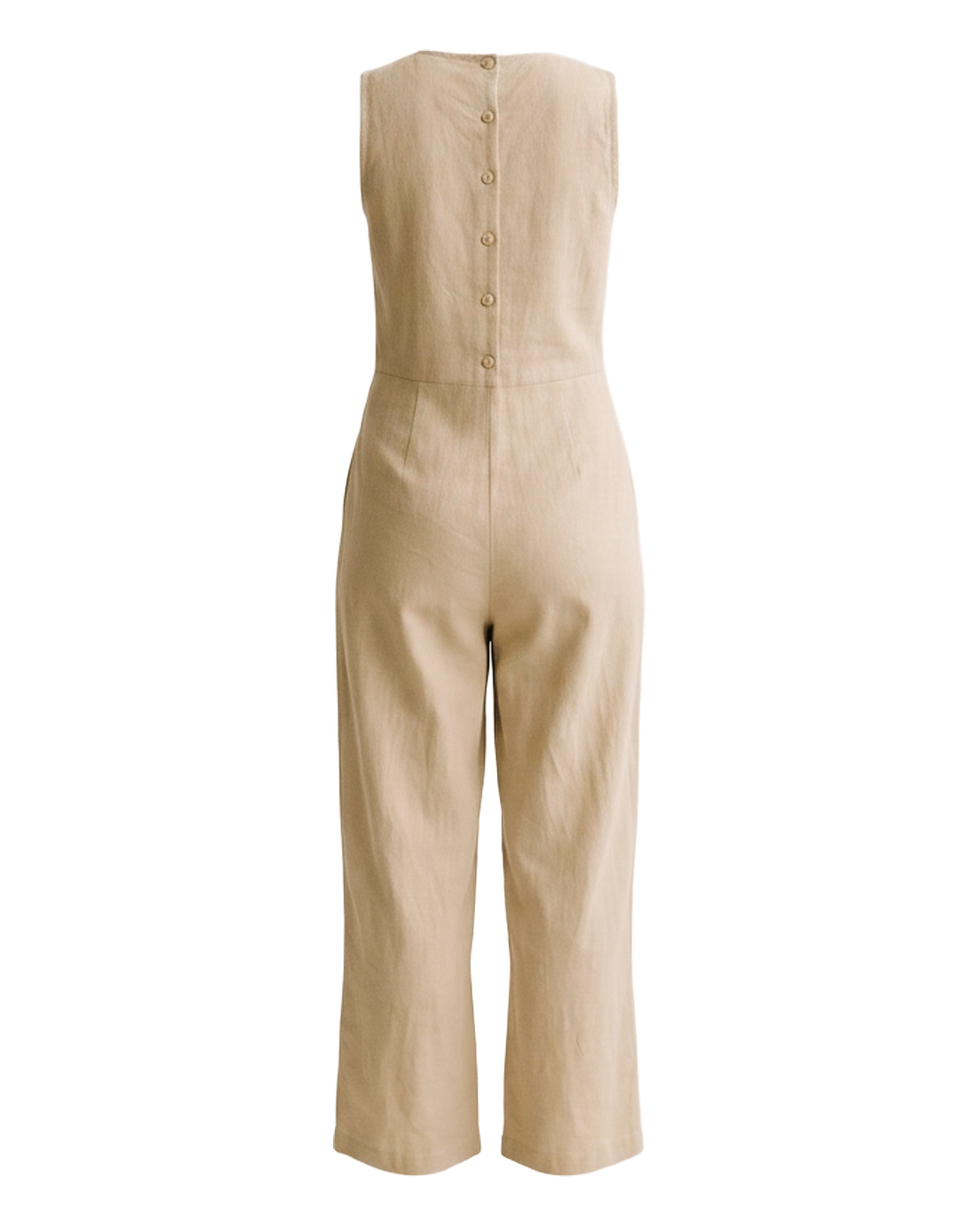Heleen Buttoned Wide Leg Jumpsuit — product back (AI visualisation)