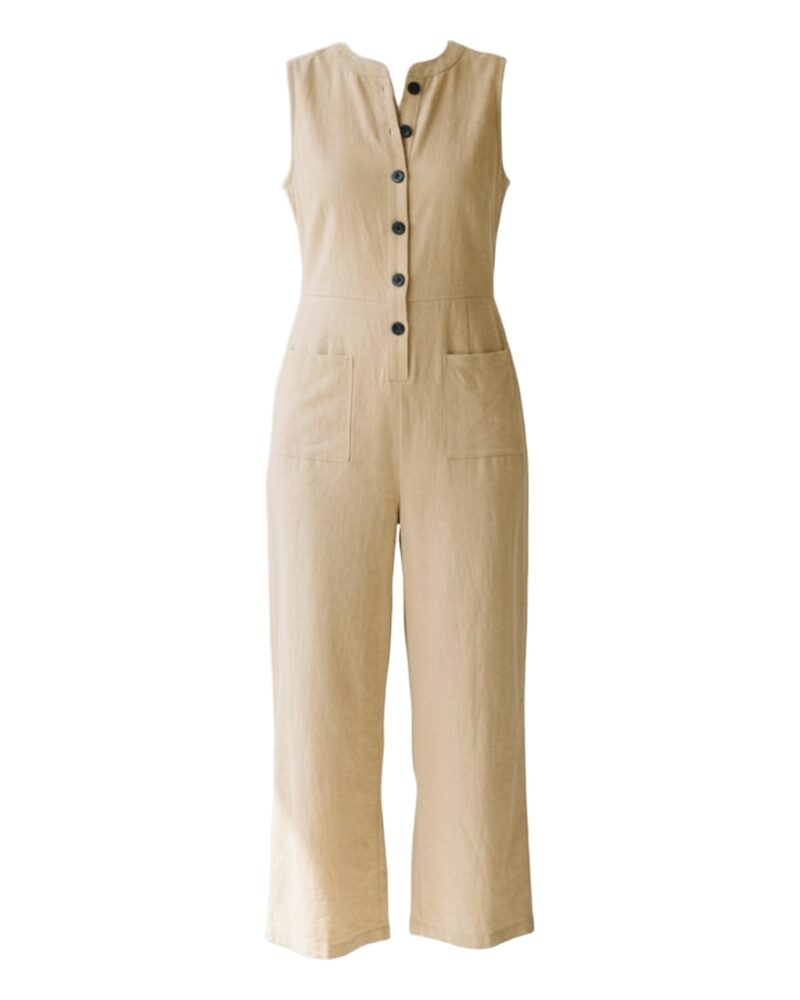 Heleen Buttoned Wide Leg Jumpsuit — product front