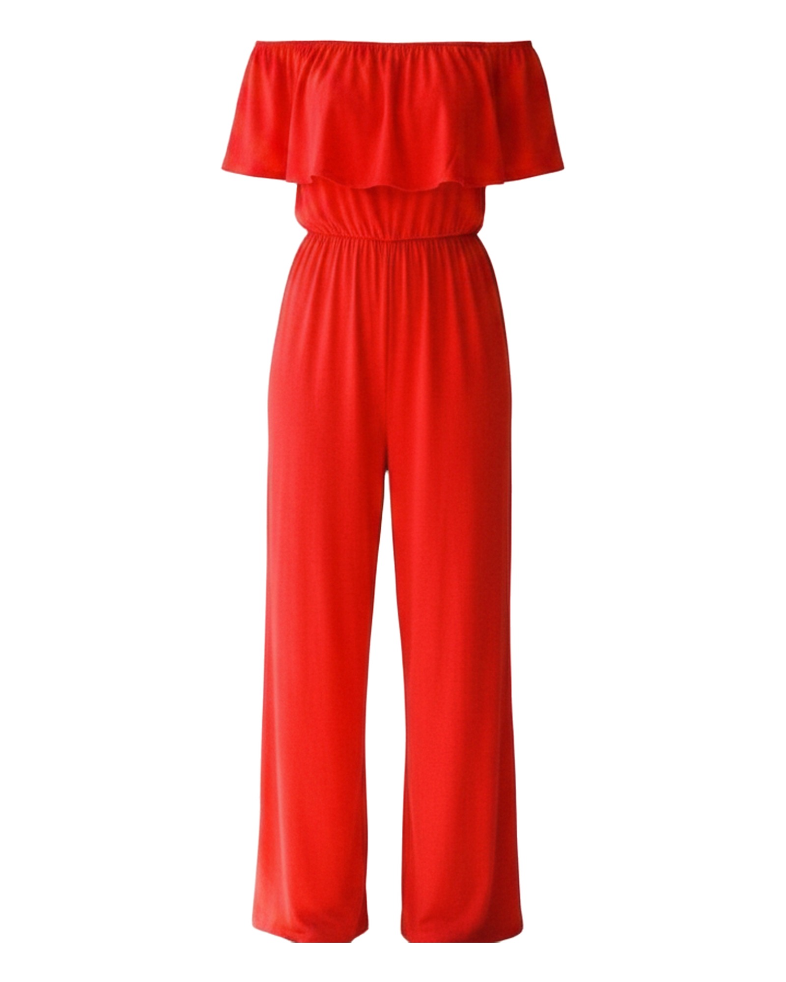 Henriette Js — Red, am Modell (KI-Visualisierung)