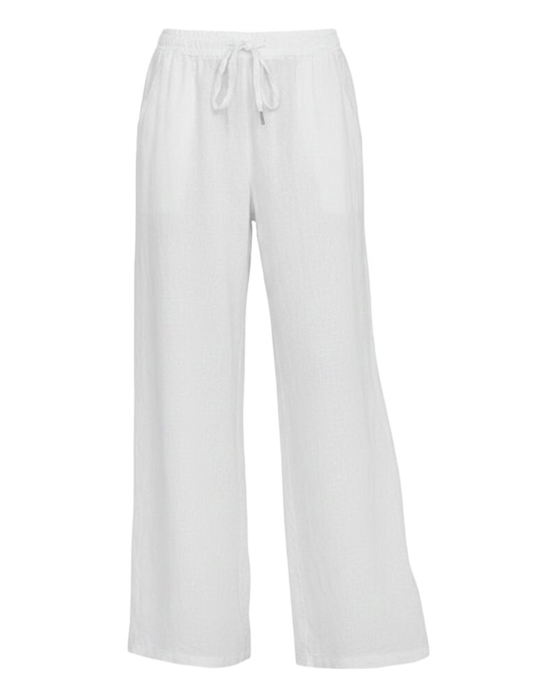 Janneke loose wide-leg linen trousers, white colour variant (AI visualisation)