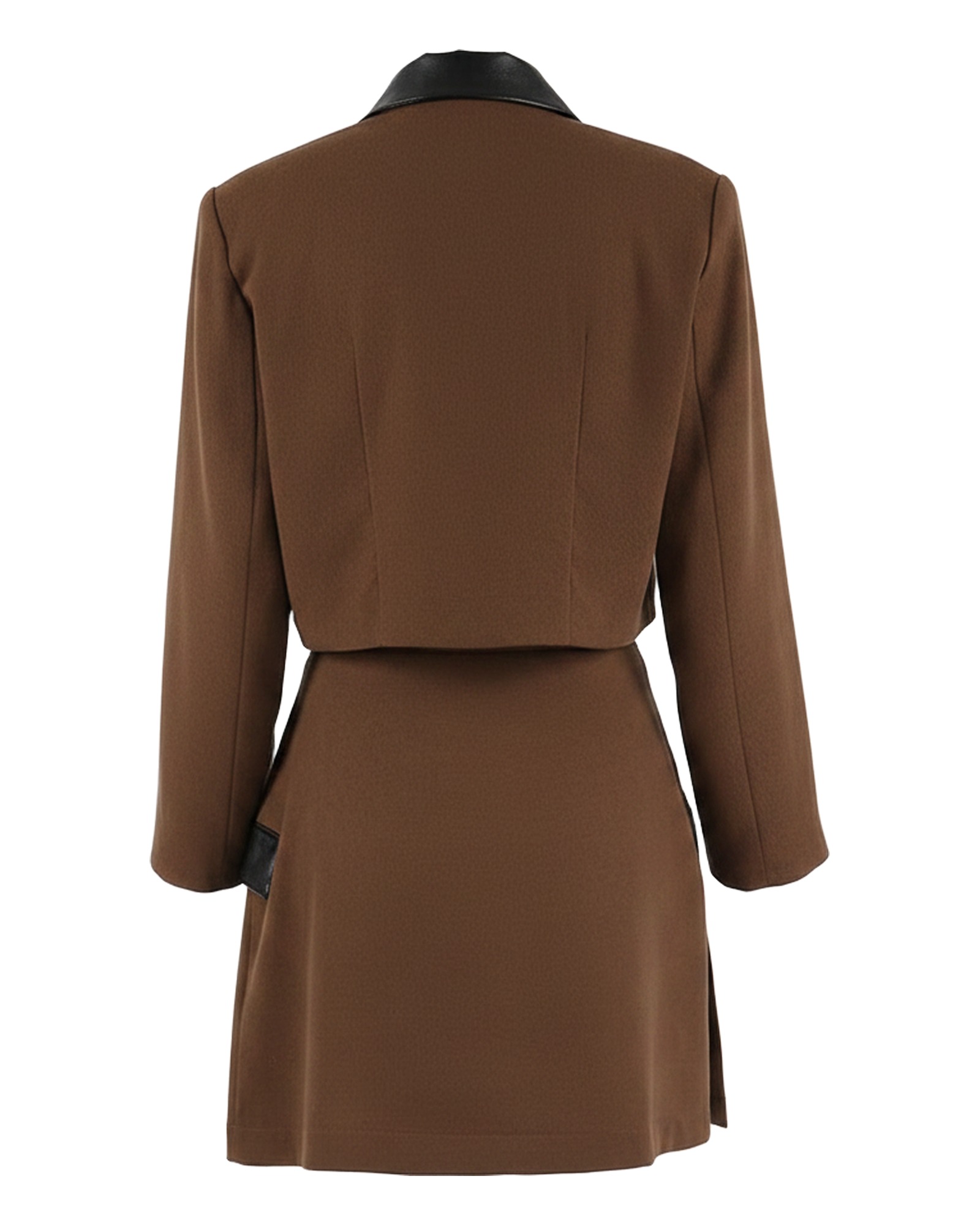 Jantine wool blazer and mini skirt set — productachteraanzicht