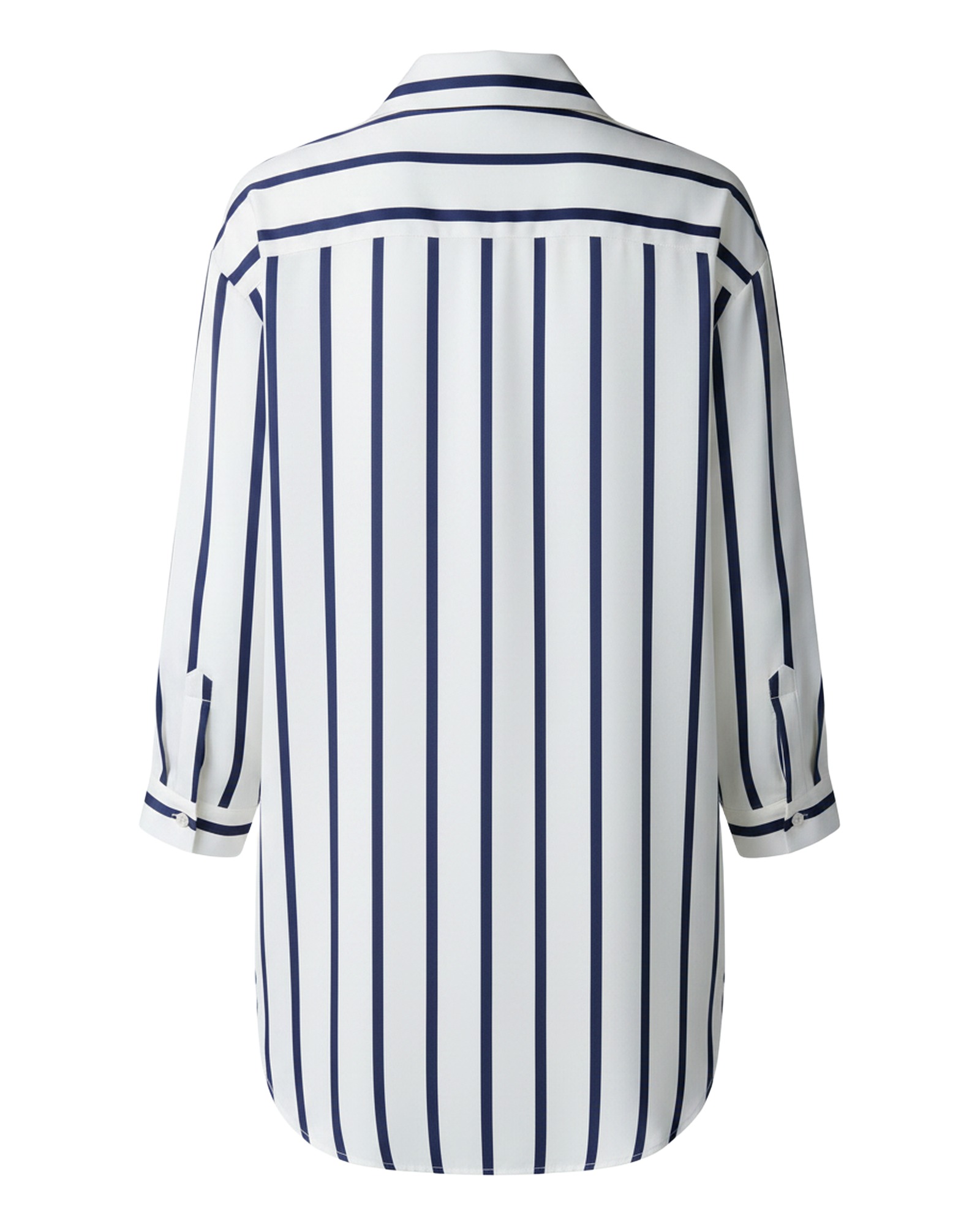 Karin · Striped satin blouse — product back (AI visualisation)