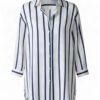 Karin · Striped satin blouse — product front (AI visualisation)