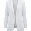 Karlijn white open-front draped blazer, colour variant (AI visualisation)