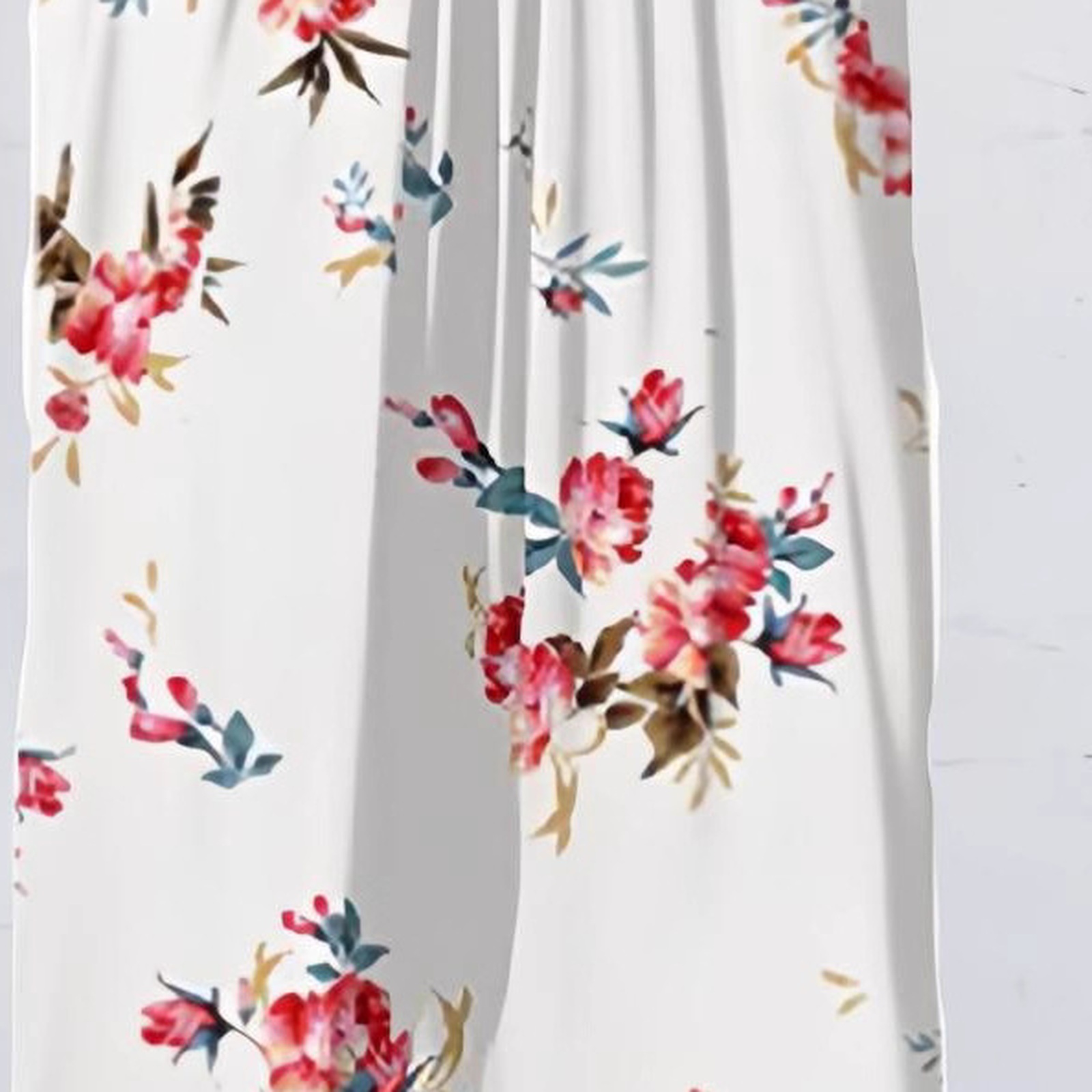 Marijke floral print wrap maxi dress — fabric and floral print detail