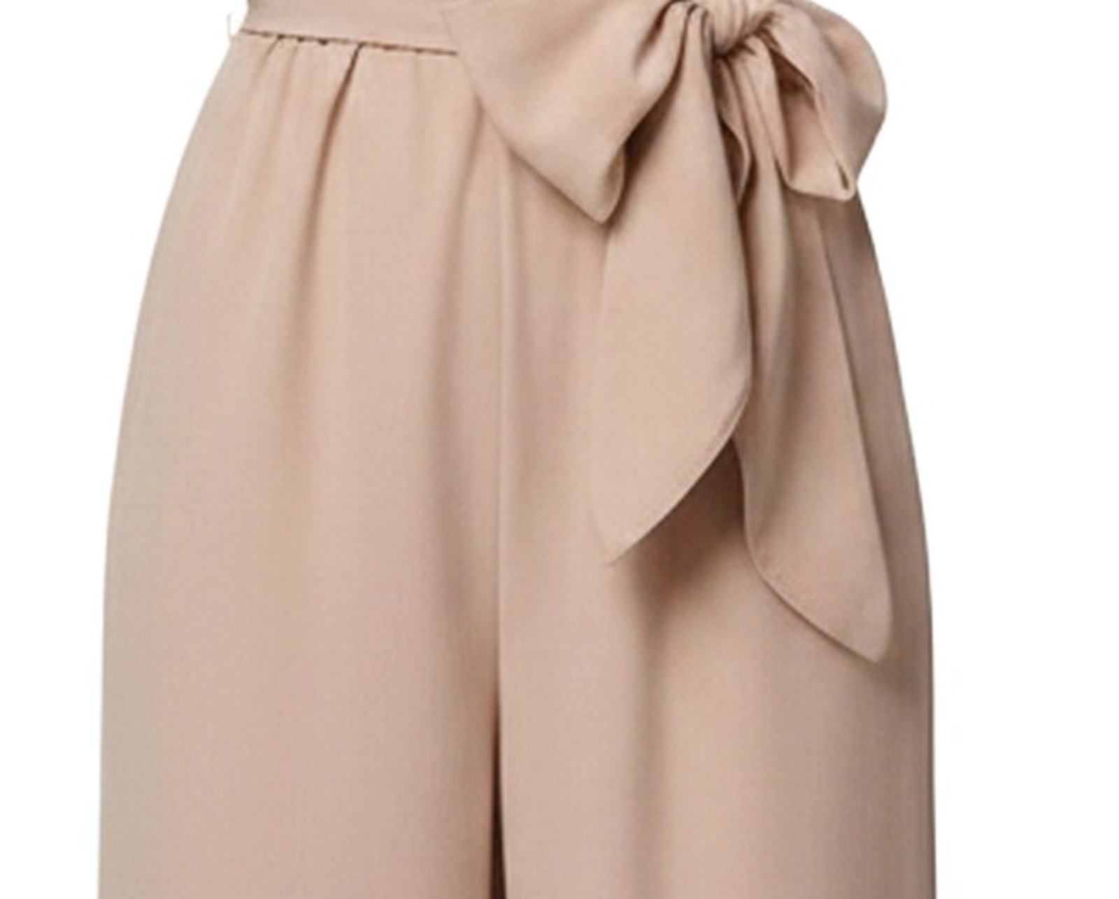 Mariska Tie Waist Short Sleeve Jumpsuit — Stoffdetail