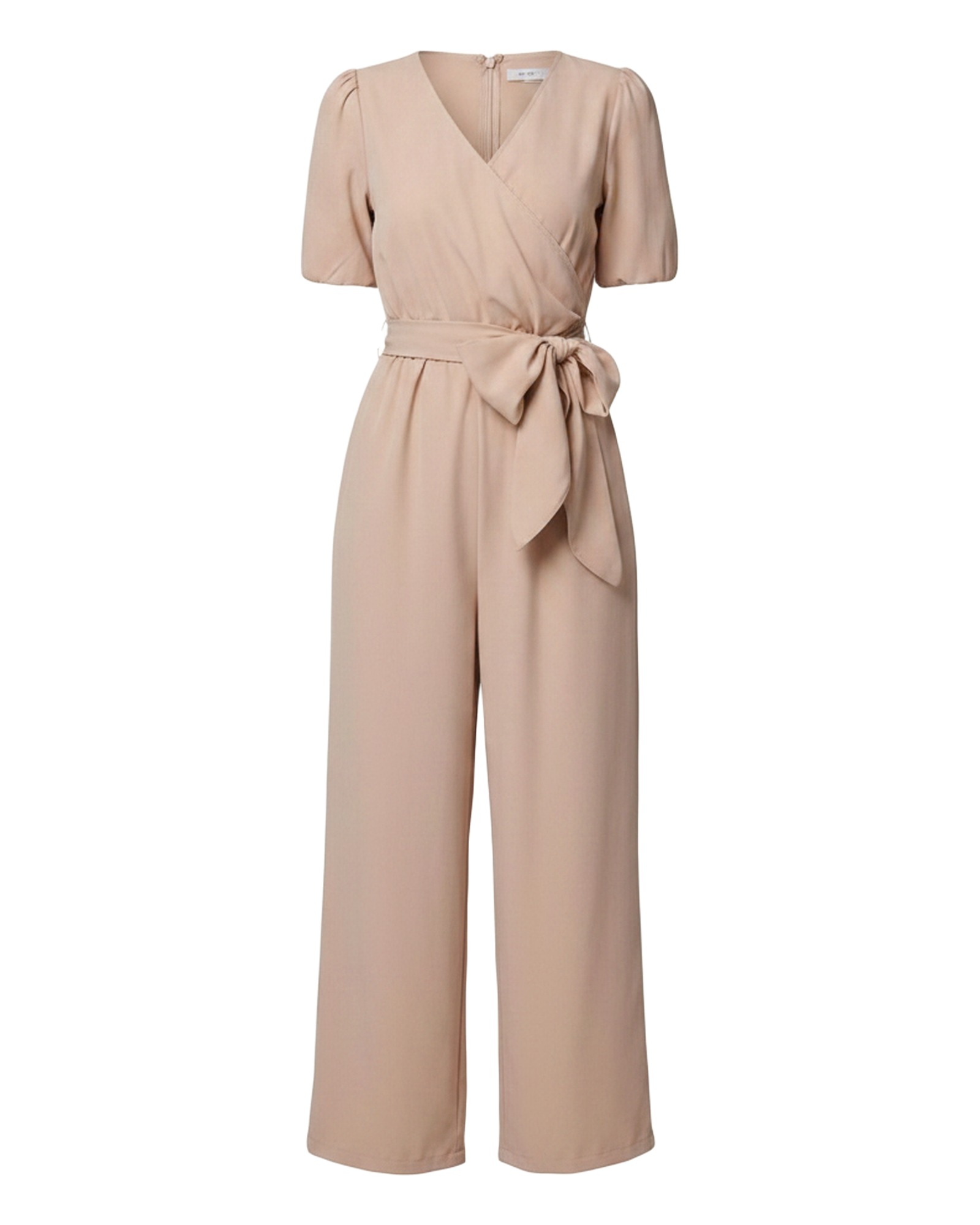 Mariska Tie Waist Short Sleeve Jumpsuit — Produkt Vorderansicht
