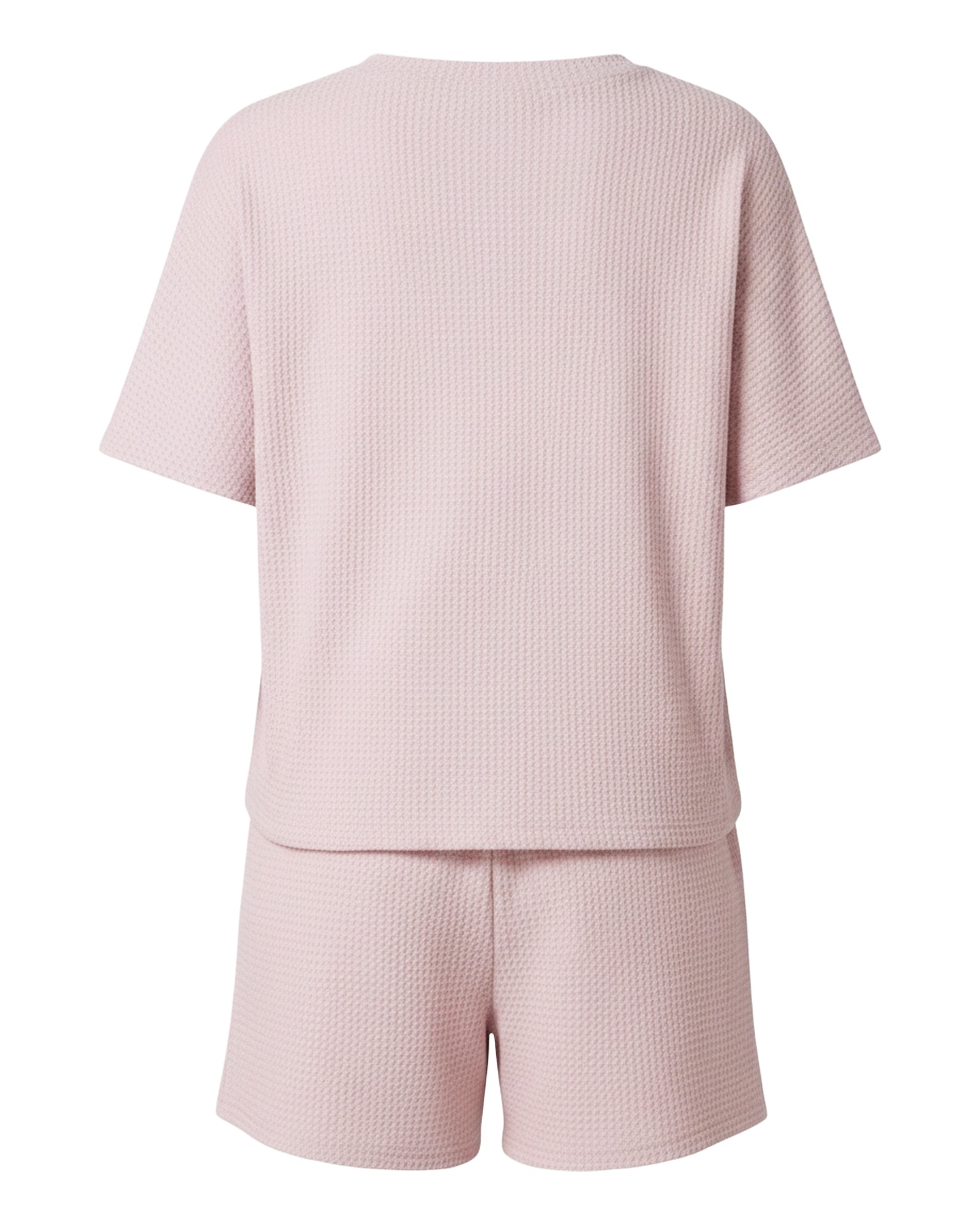 Marjolein Waffle Knit Short Sleeve Set — Produkt Rückansicht (KI-Visualisierung)