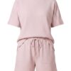 Marjolein Waffle Knit Short Sleeve Set — Produkt Vorderansicht (KI-Visualisierung)