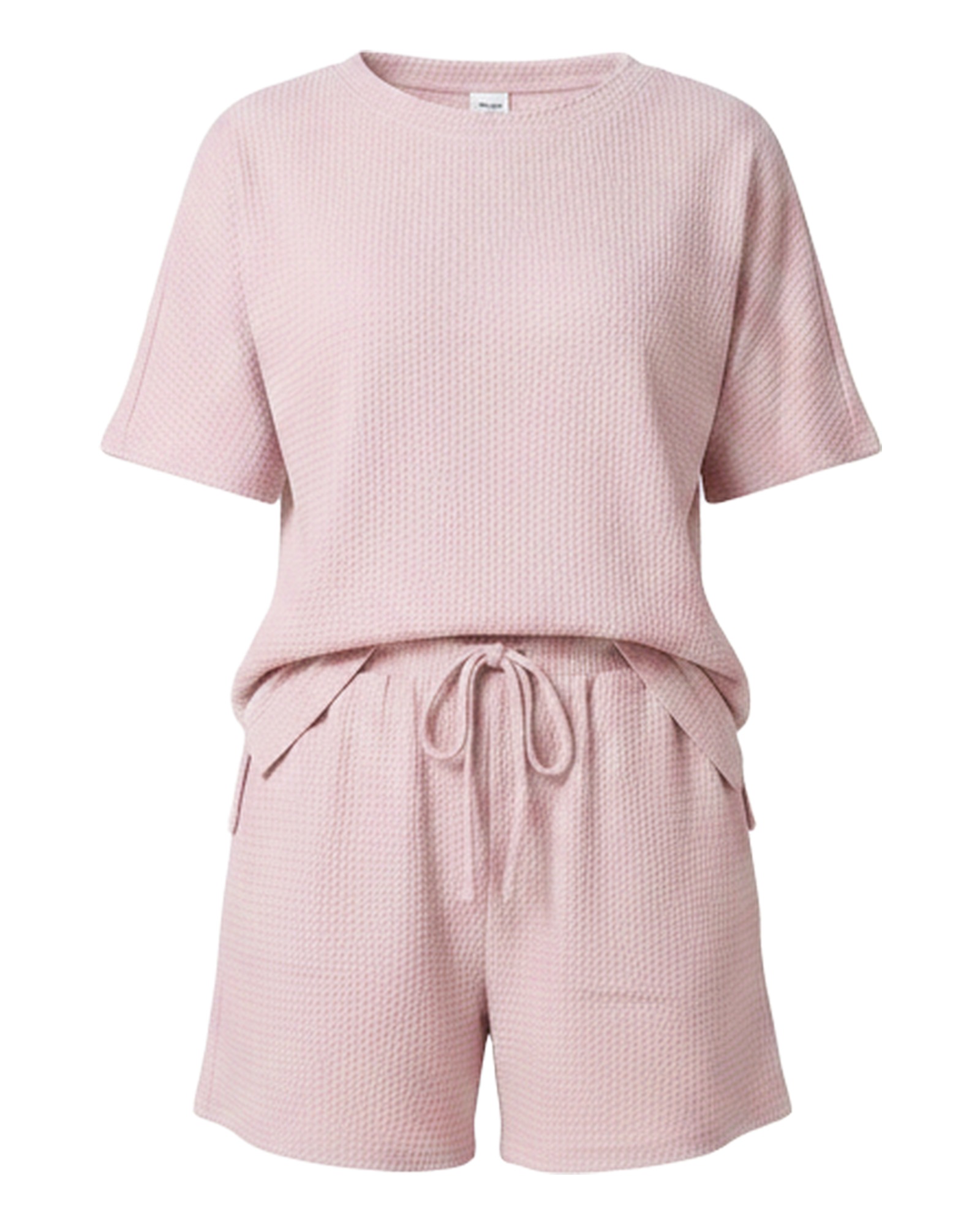 Marjolein Waffle Knit Short Sleeve Set — Produkt Vorderansicht (KI-Visualisierung)
