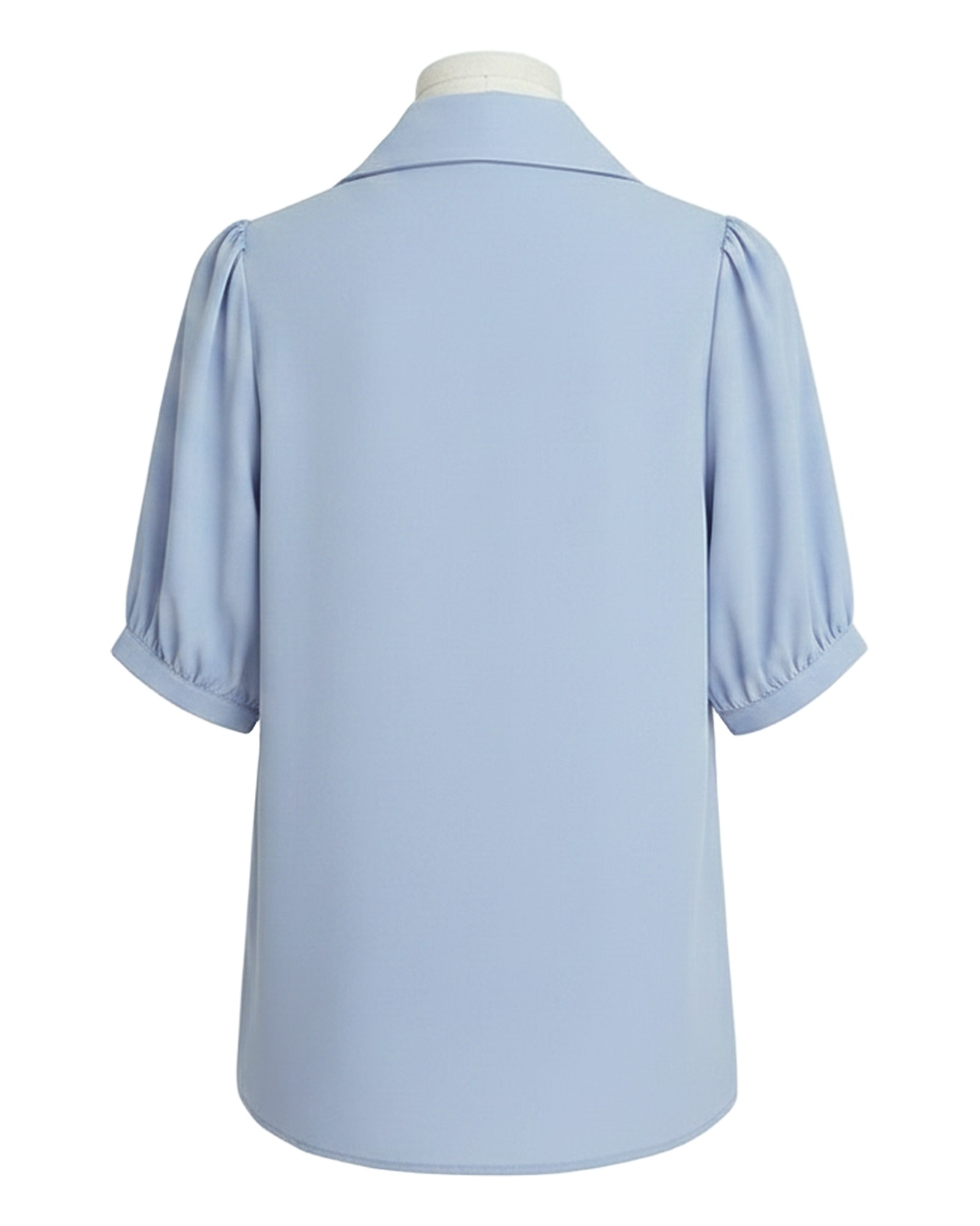 Mirthe · Chiffon blouse with ribbon tie — product back (AI visualisation)