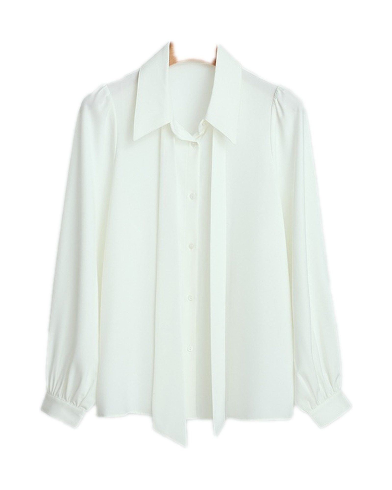 Mirthe · Chiffon blouse with ribbon tie — colour variant