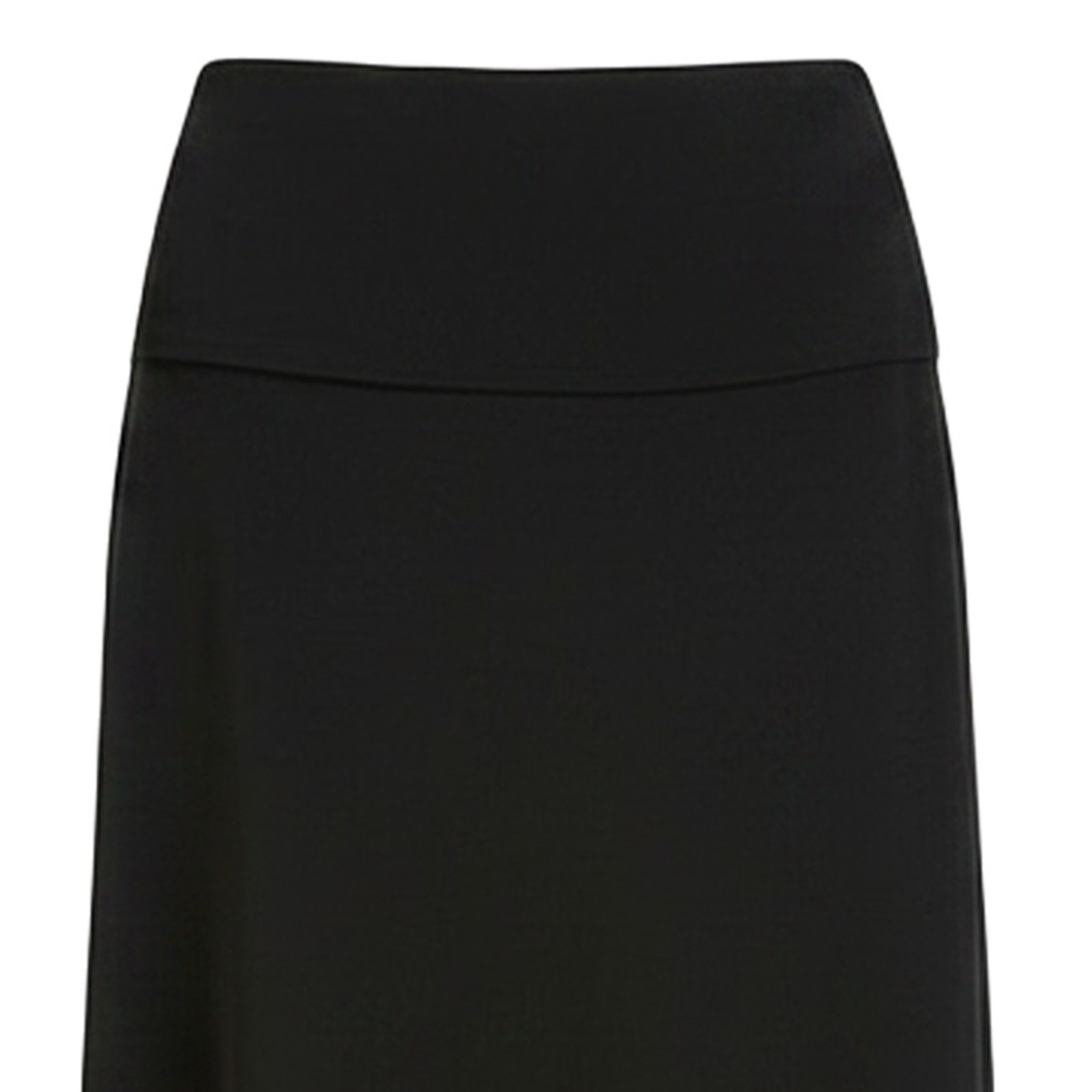 Nadia black jersey straight maxi skirt — fabric and texture detail (AI visualisation)