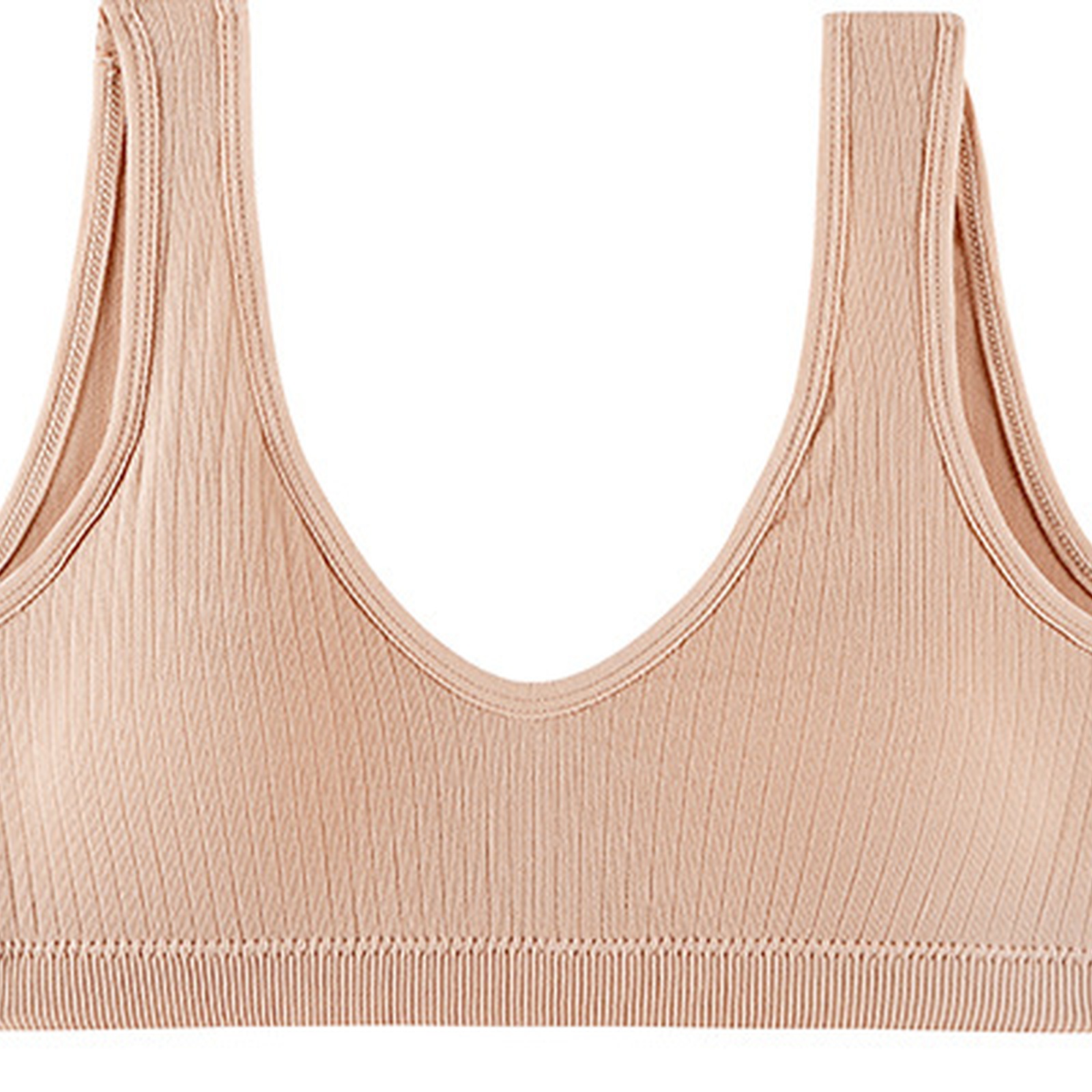 Pietje seamless bralette and brief set — ribbed seamless fabric and V-neck detail