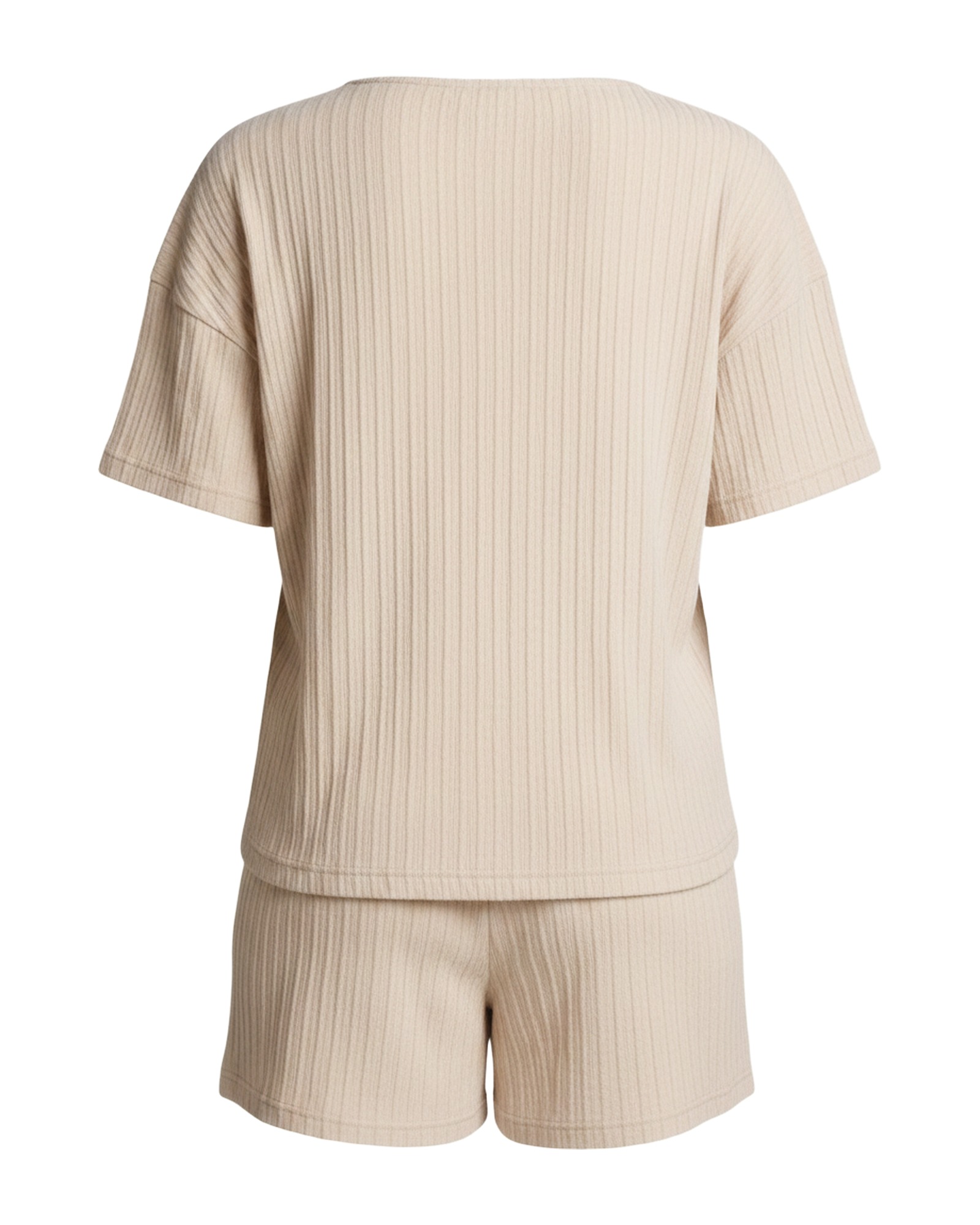 Roosje Notched Short Sleeve Short Set — Produkt Rückansicht (KI-Visualisierung)