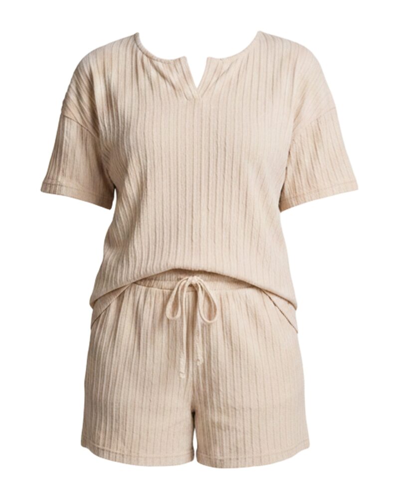 Roosje Notched Short Sleeve Short Set — Produkt Vorderansicht (KI-Visualisierung)