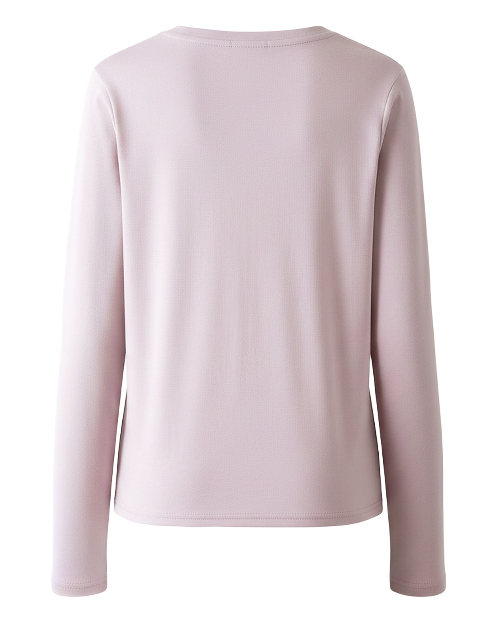 Saskia · Combed-cotton round-neck long-sleeve — product back (AI visualisation)