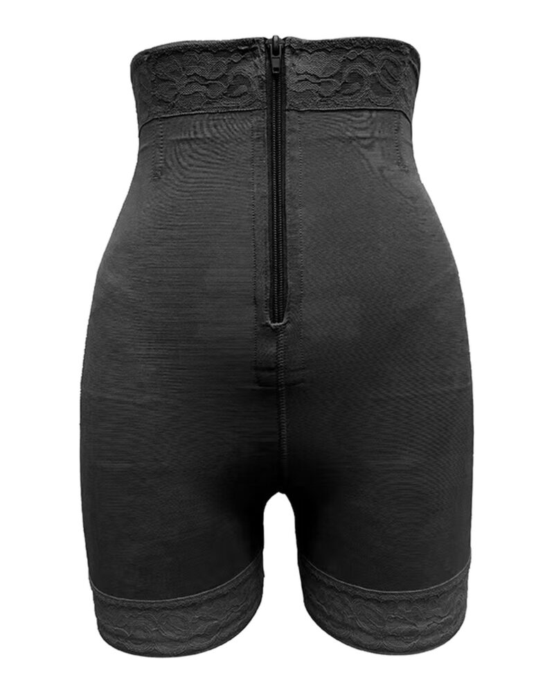 Sientje high-waist shaping short — product front, black