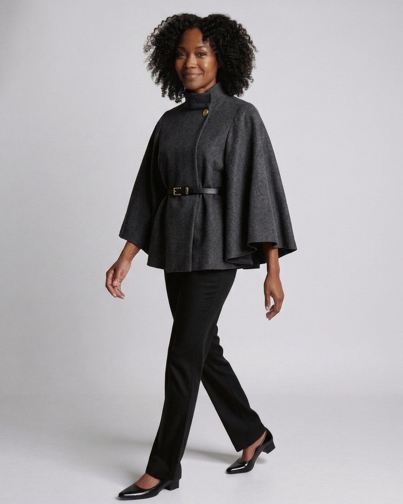 Sytske dark gray coat, Farbvariante (KI-Visualisierung)