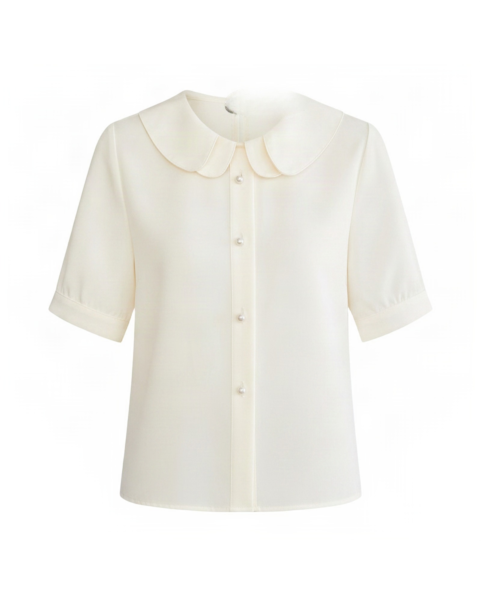 Tineke · Peter Pan collar chiffon blouse — product front (AI visualisation)
