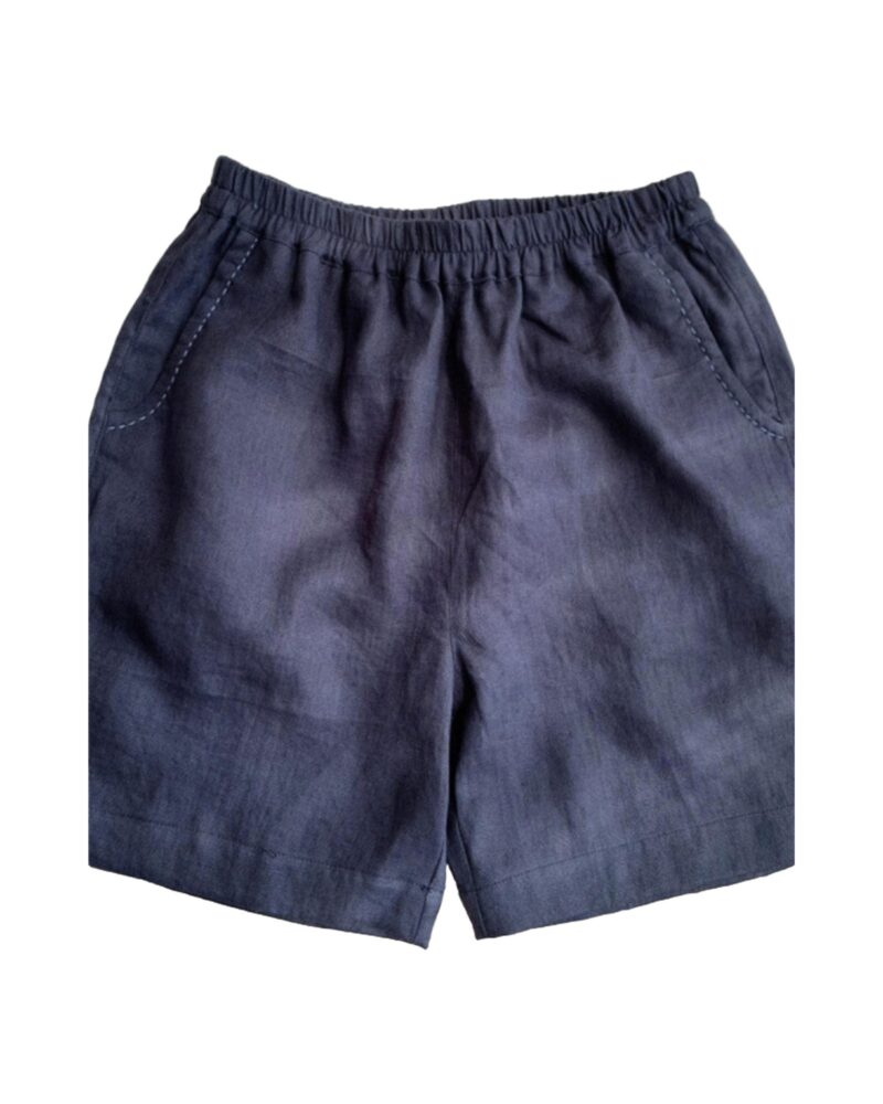 Tjitske · Washed linen wide-leg shorts — product front