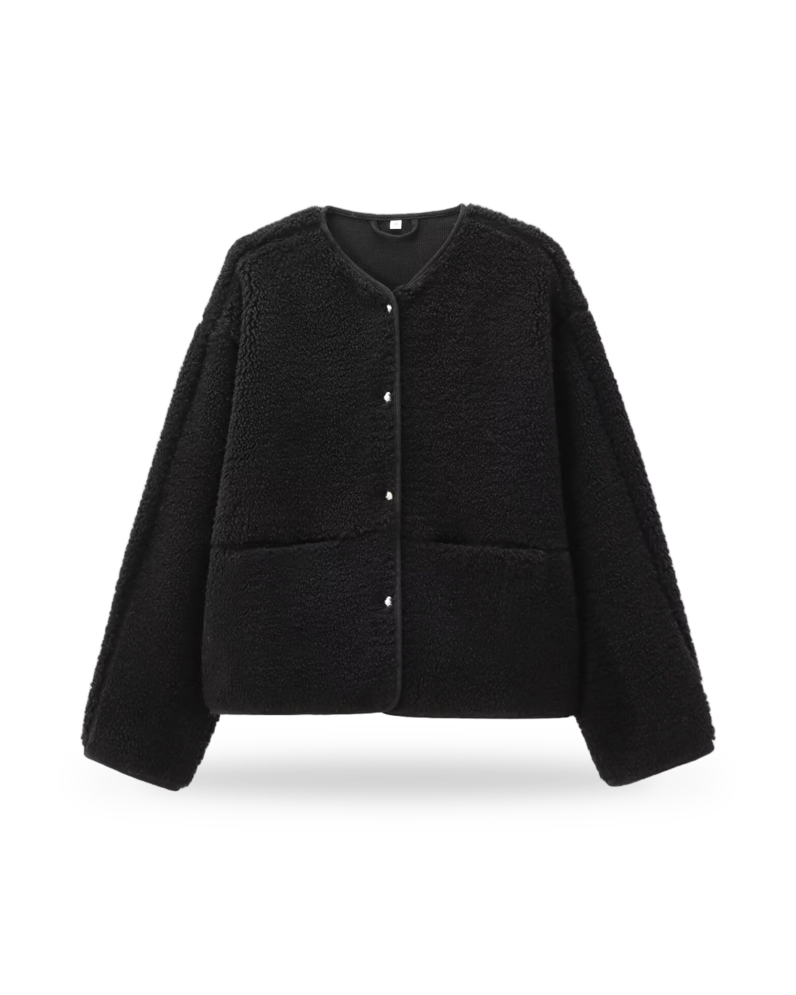 Wende — Teddy fleece jacket — black