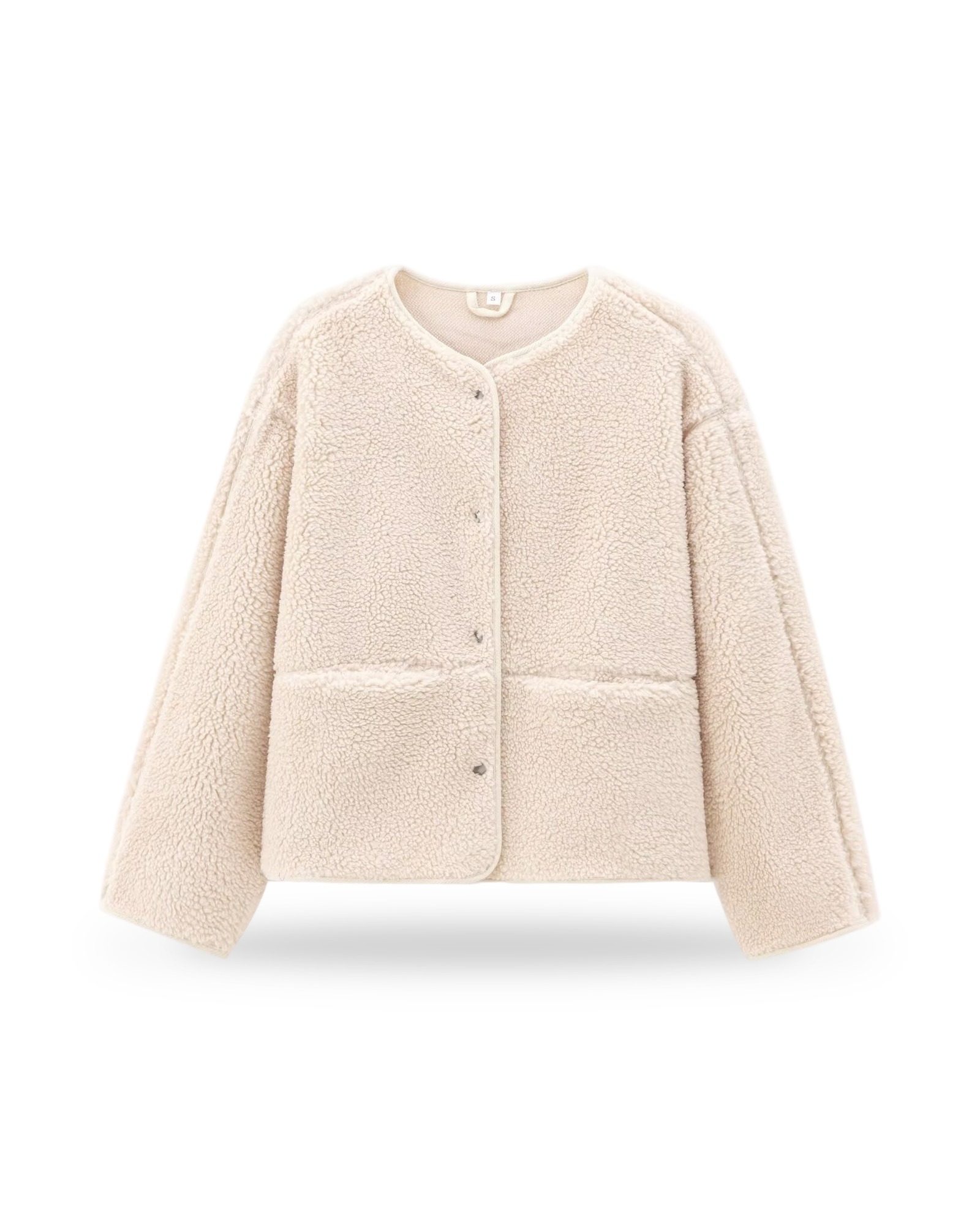 Wende — Teddy fleece jacket — ivory white