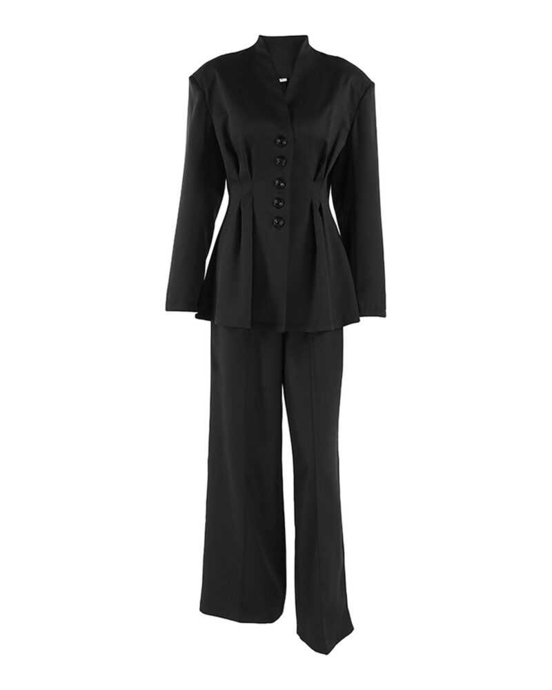 Wendelien blazer and wide-leg trouser suit — productvooraanzicht