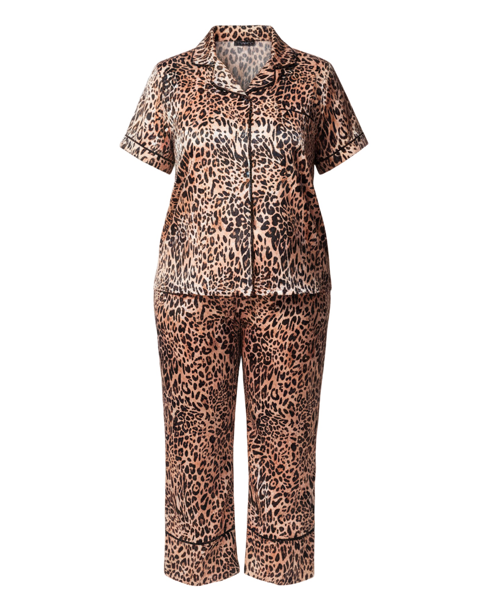 Wies Leopard Short Sleeve Lounge Set — Produkt Vorderansicht (KI-Visualisierung)