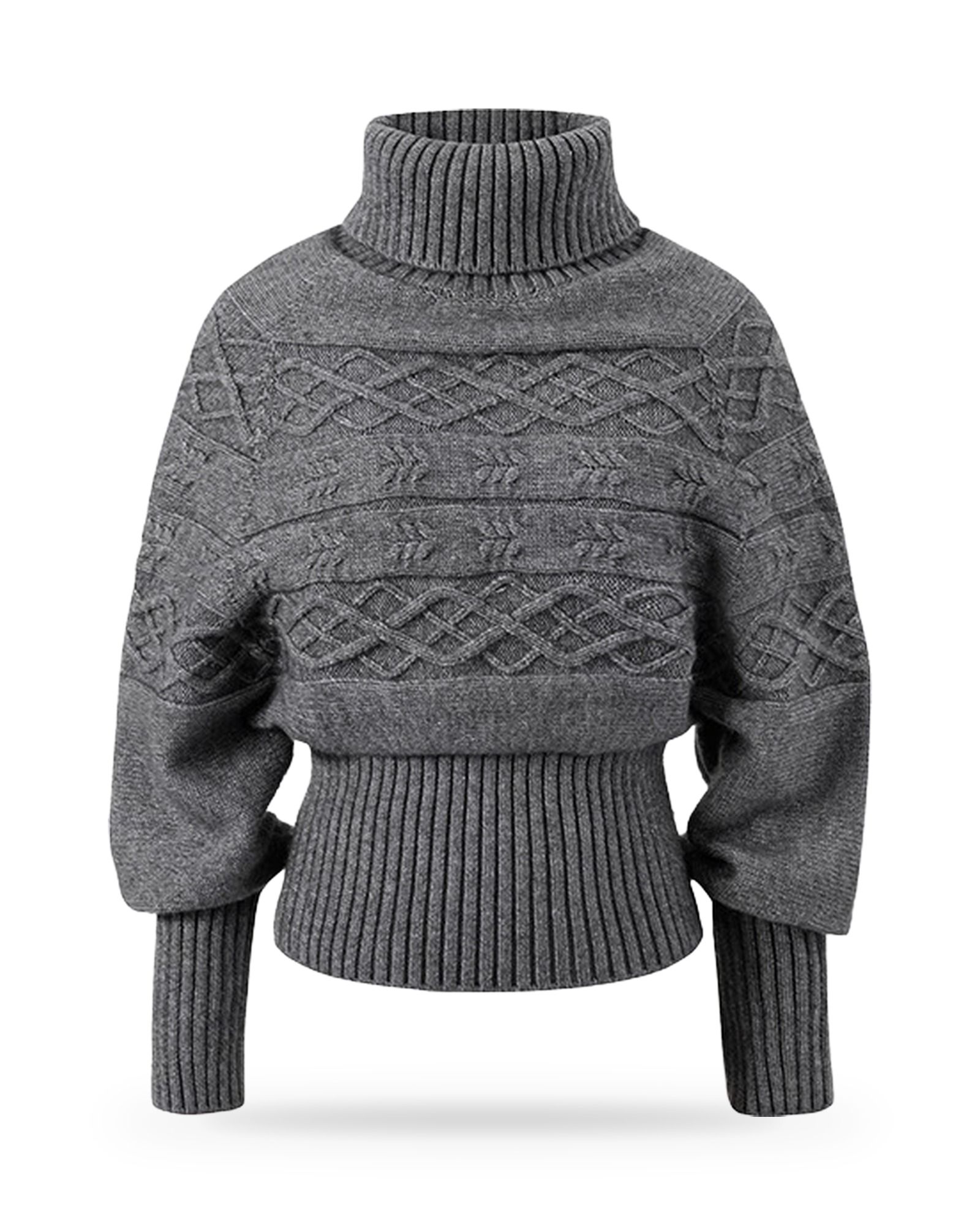 Wieteke · Cable-knit high-neck jumper — product photo