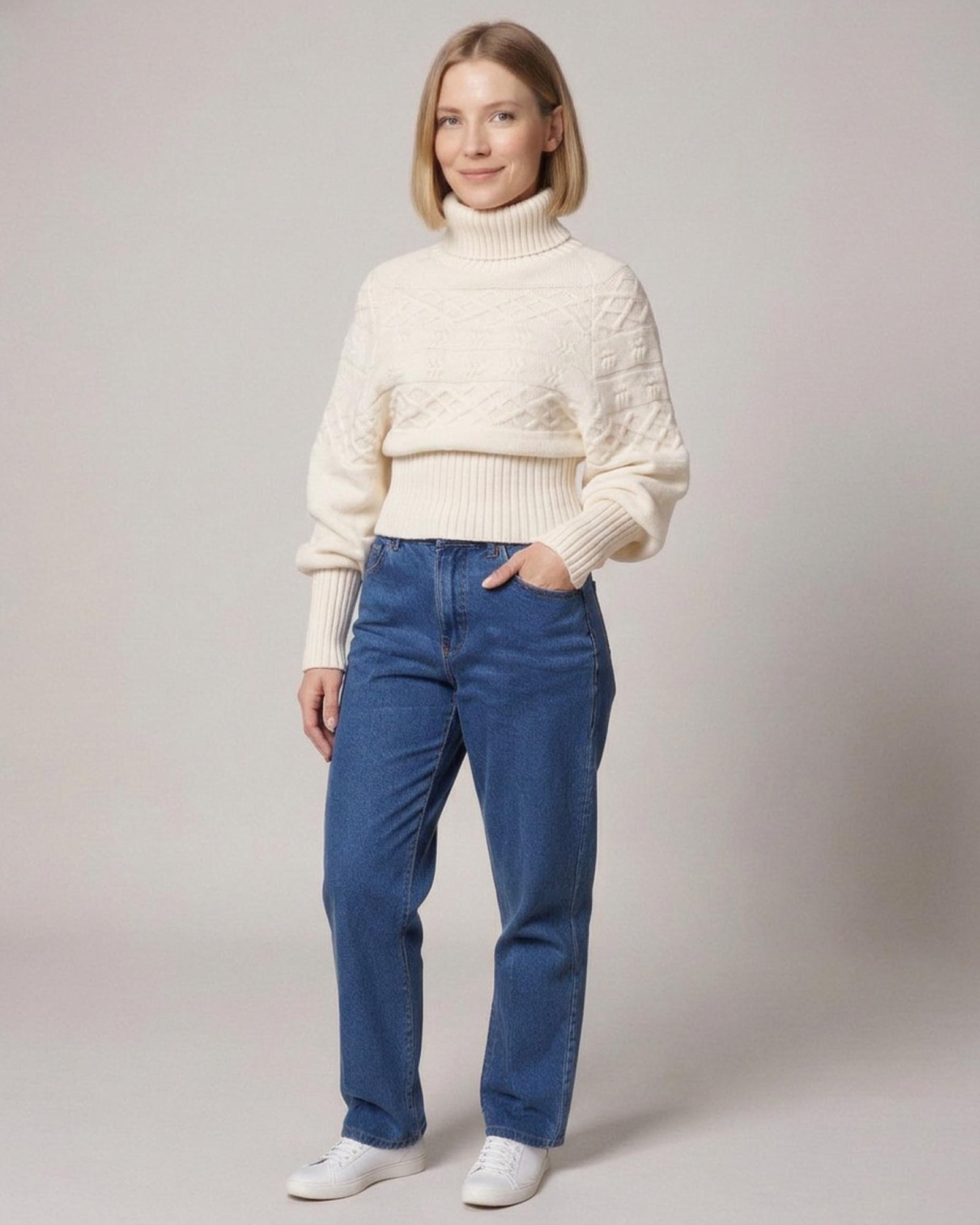 Wieteke ivory white cardigan, Farbvariante (KI-Visualisierung)