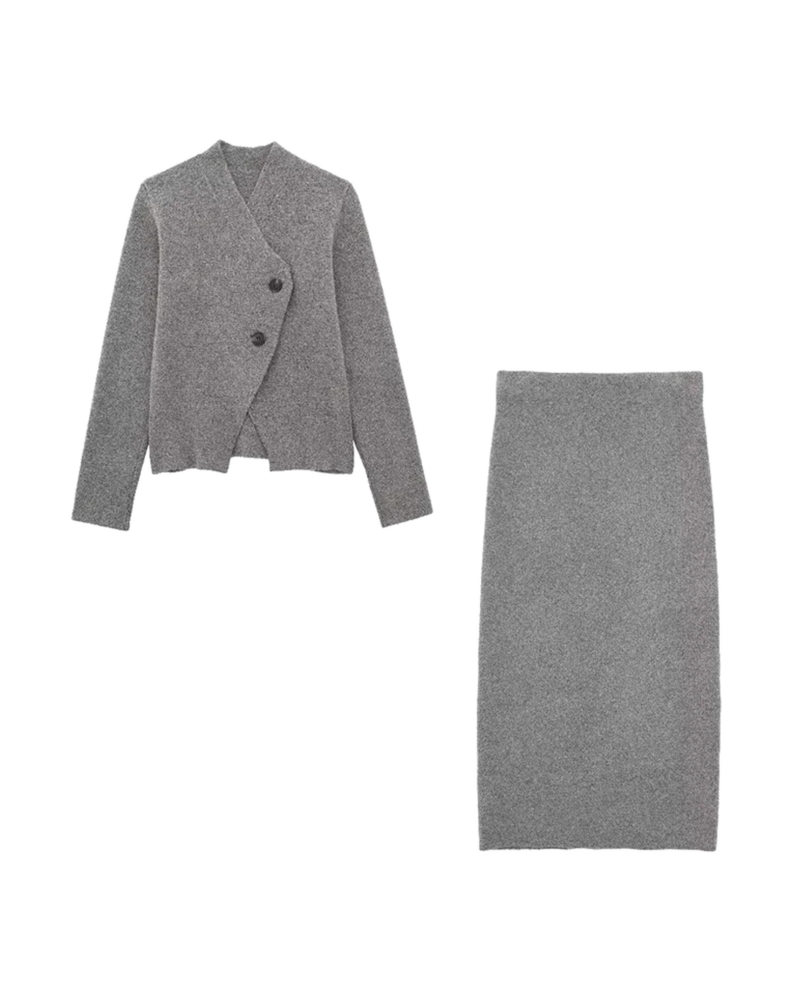 Willemien knit cardigan and midi skirt set — productvooraanzicht