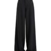 Wilma dark grey pinstripe wide-leg suit trousers, front view (AI visualisation)