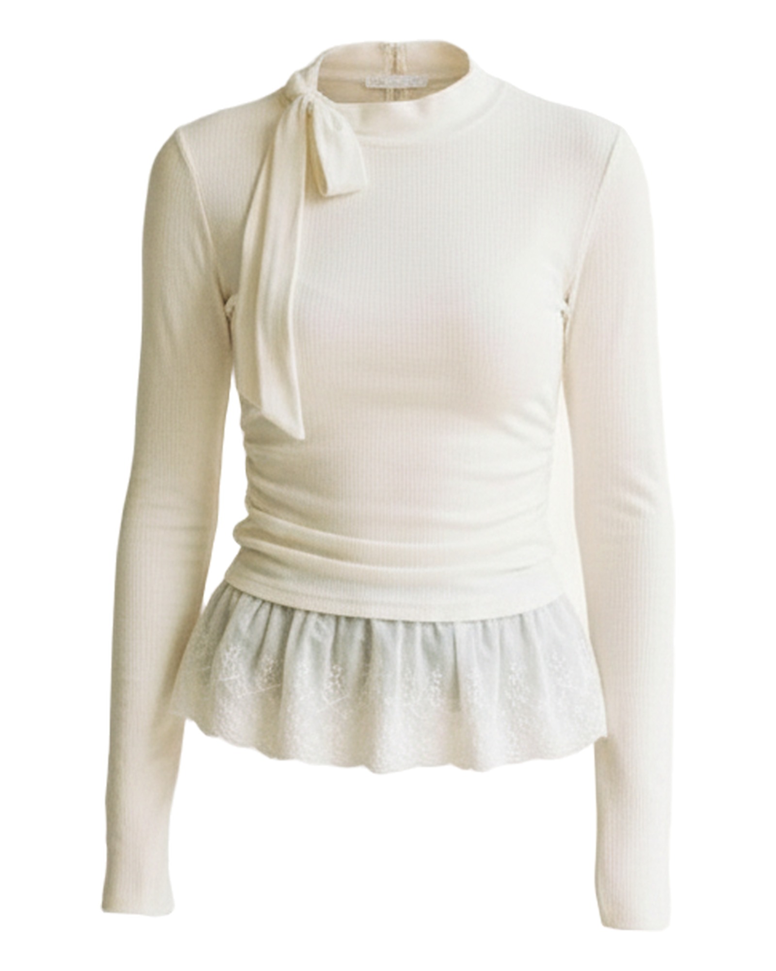 Annelies top in Ivory — product packshot (AI visualisation)