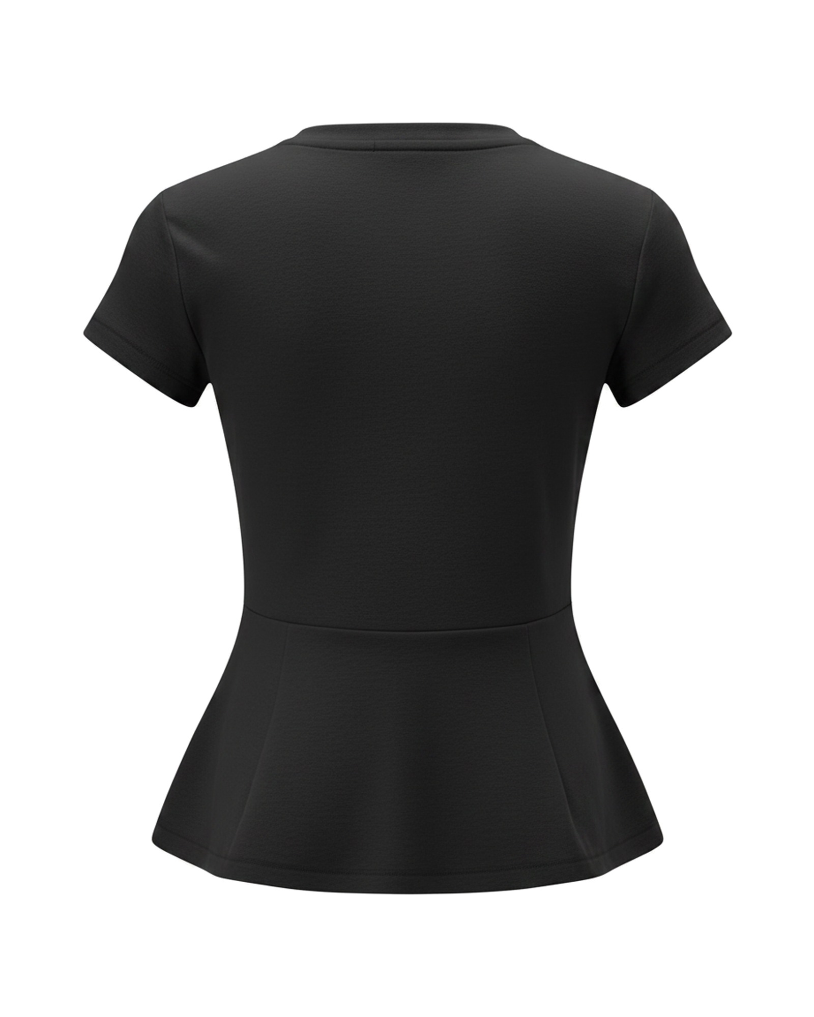 Eline cotton tee - black, product back (AI visualisation)
