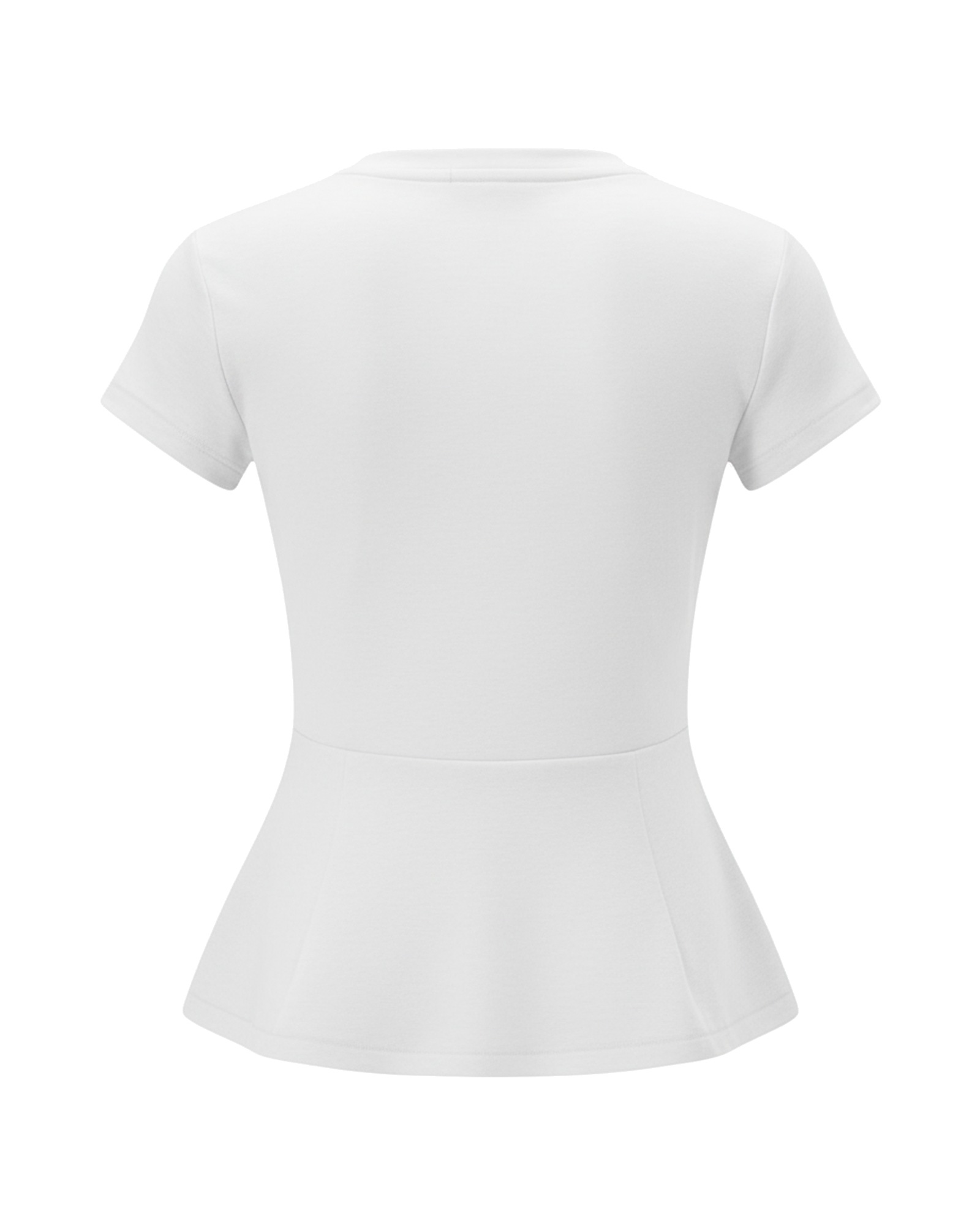 Eline cotton tee - white, product back (AI visualisation)